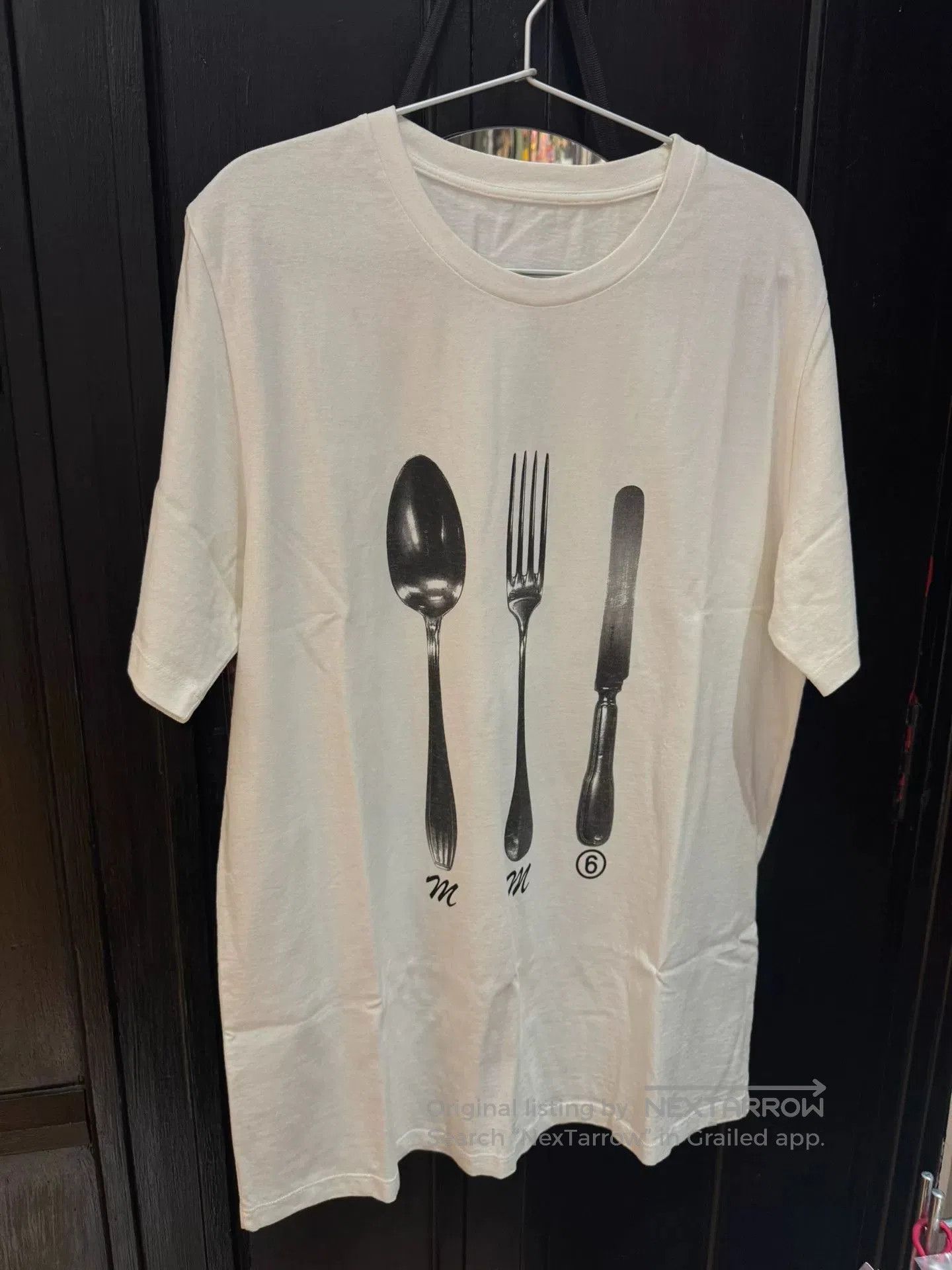 MM6 mm6 cutlery graphic short sleeve t. Size L / US 10 / IT 46 - 1 Thumbnail