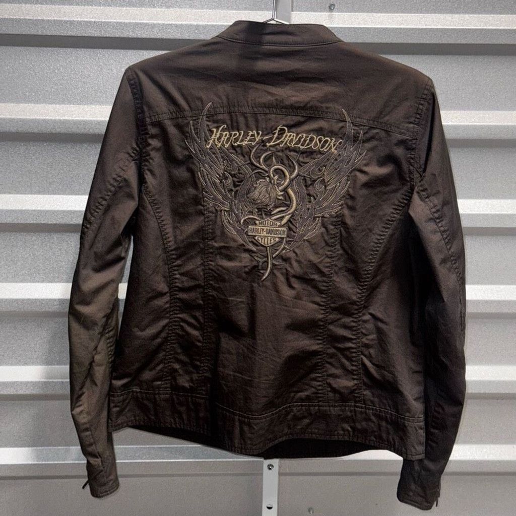 Harley Davidson HARLEY DAVIDSON Brown Military Jacket Coat Small Medium Size M / US 6-8 / IT 42-44 - 5 Thumbnail