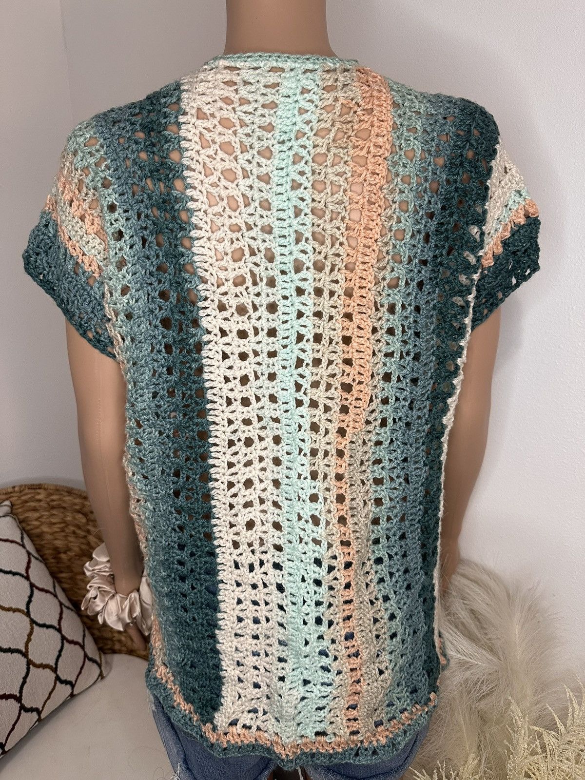 Vintage Handmade Crotchet Cardigan Size S Size S / US 4 / IT 40 - 3 Thumbnail