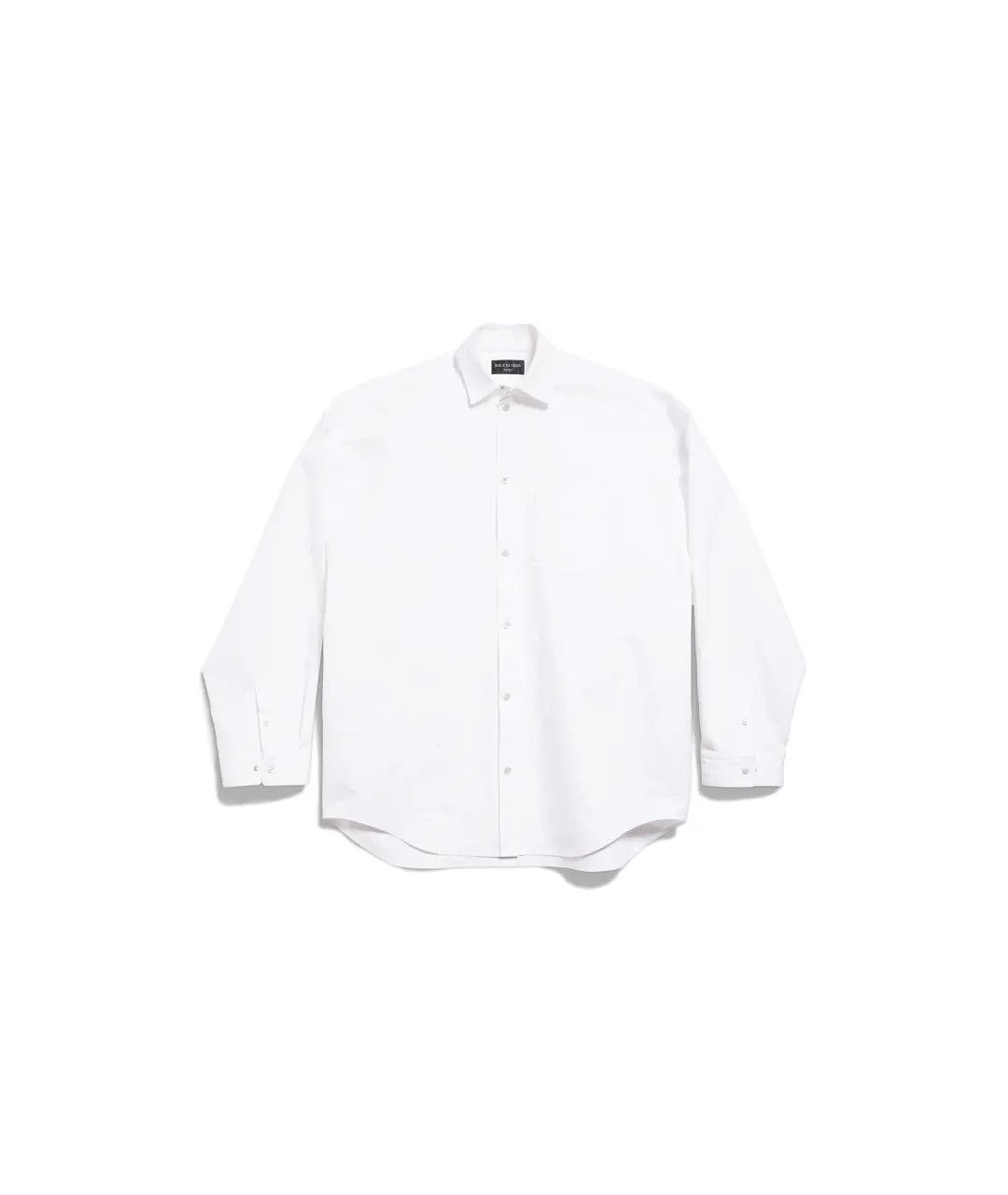 Balenciaga o1srvl11e0526 Outerwear Shirt Large Fit in White Size L / US 10 / IT 46 - 1 Thumbnail