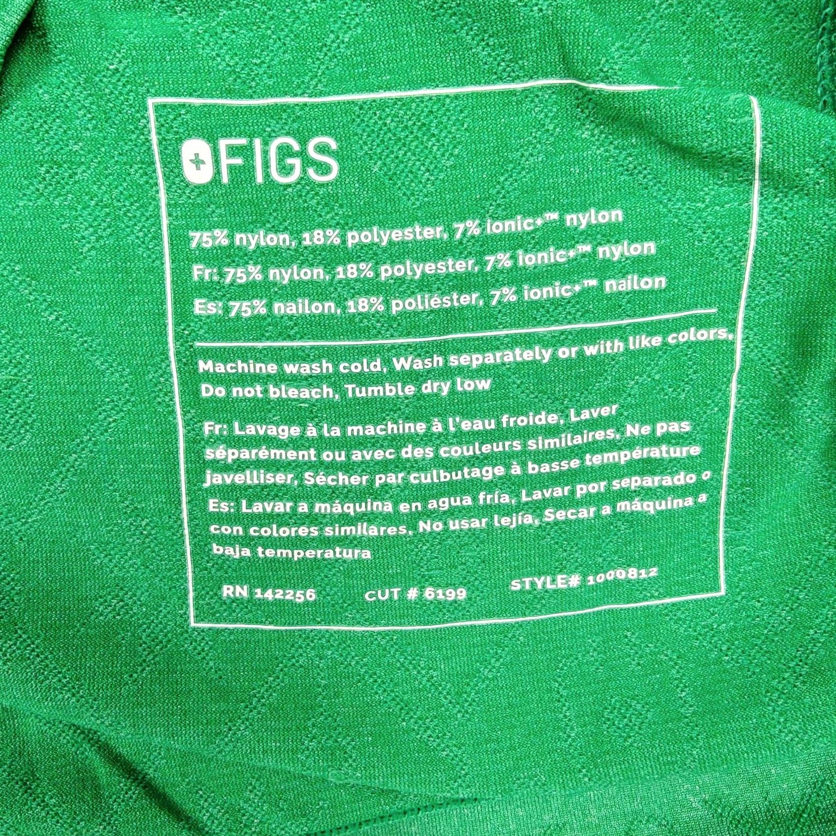Layer 8 FIGS Shirt Womens Large Green Seamless Threads For Threads Base Layer Top Size L / US 10 / IT 46 - 4 Thumbnail