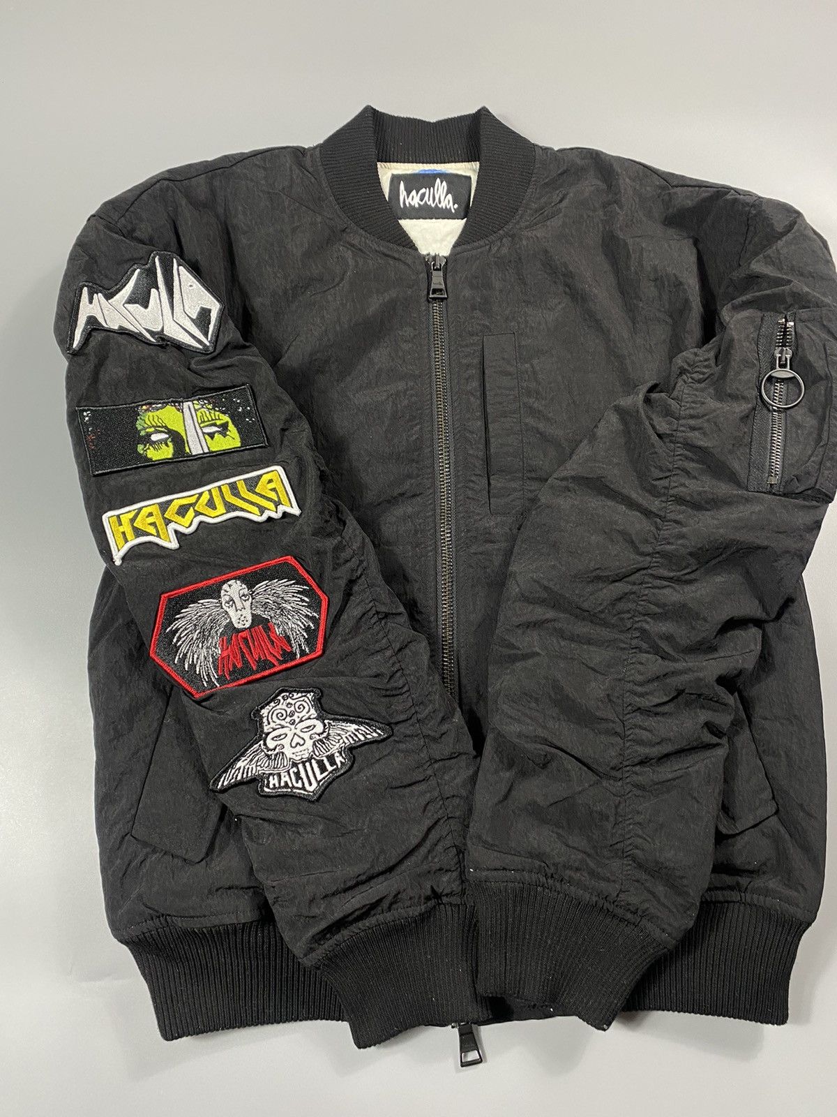 Haculla Haculla- Hand Painted Mirror Angel Bomber Jacket Size US L / EU 52-54 / 3 - 14 Thumbnail