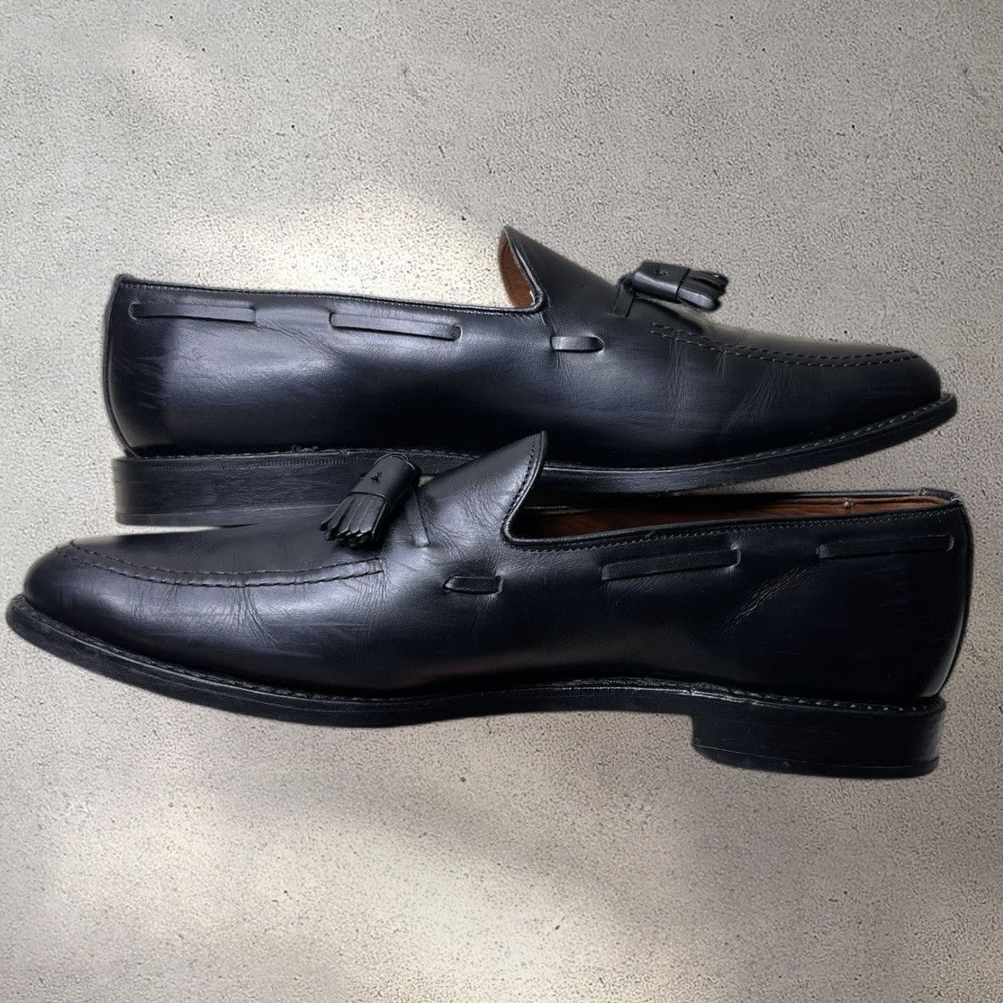 Allen Edmonds Allen Edmonds Grayson Black Leather Tassel Dress Loafer Size US 10.5 / EU 43-44 - 6 Thumbnail