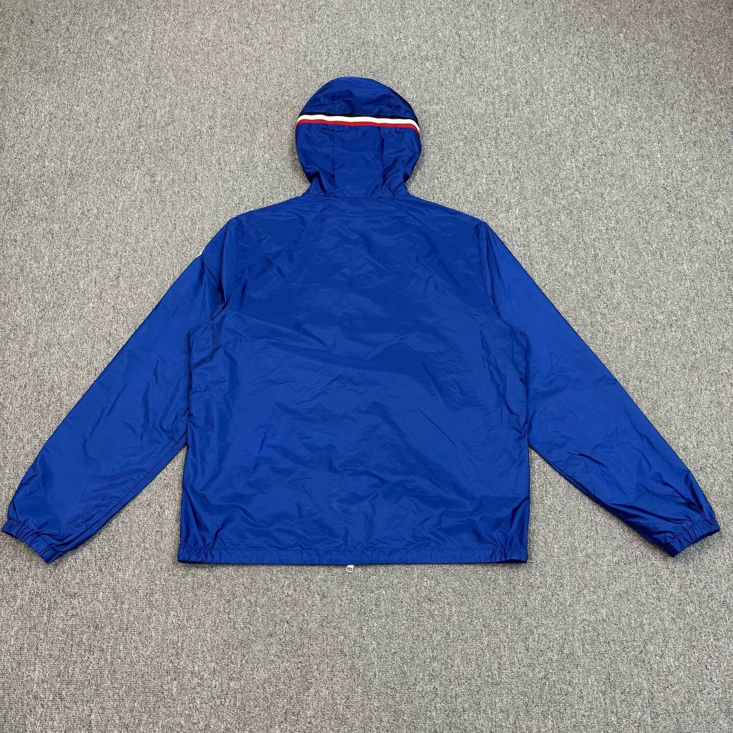Moncler Moncler New Blue Hood Striped Nylon Jacket Size 6 Size US XXL / EU 58 / 5 - 2 Thumbnail