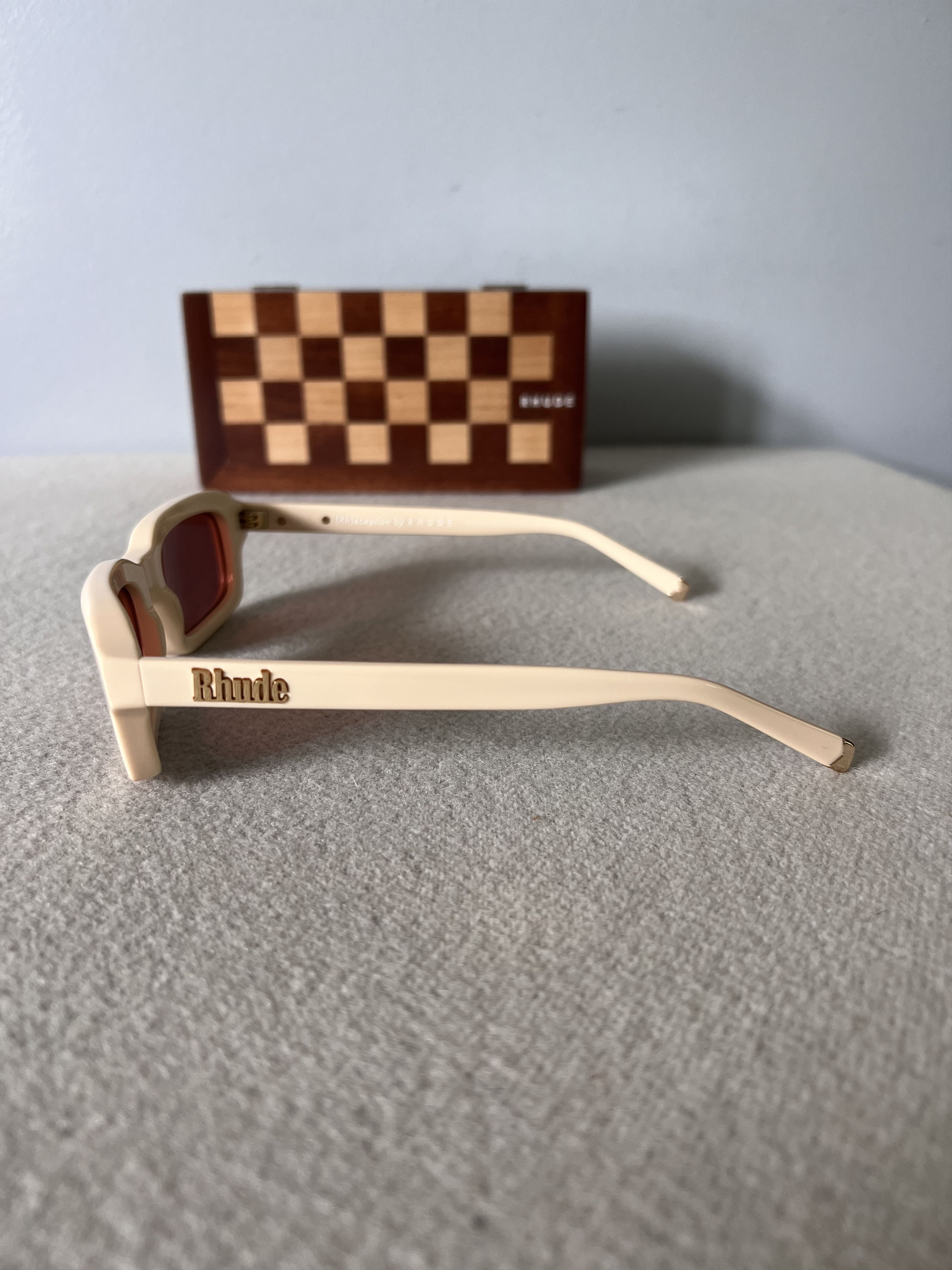 Rhude Rhude Steve Sunglasses in White with Brown Lens Size ONE SIZE - 3 Thumbnail