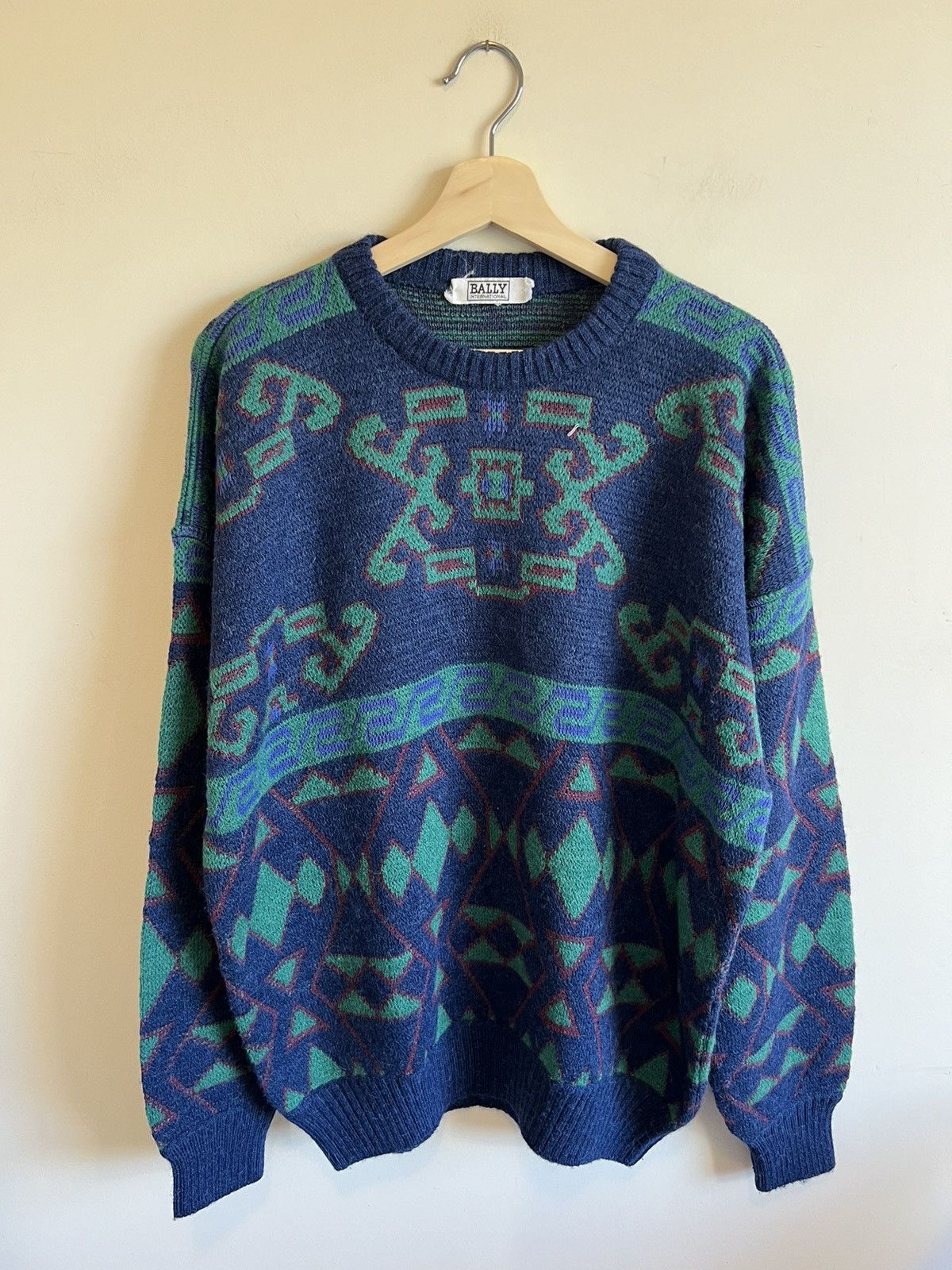 Bally Bally Mohair Alpaca argyle jacquard Sweater Jumper Size US M / EU 48-50 / 2 - 1 Thumbnail
