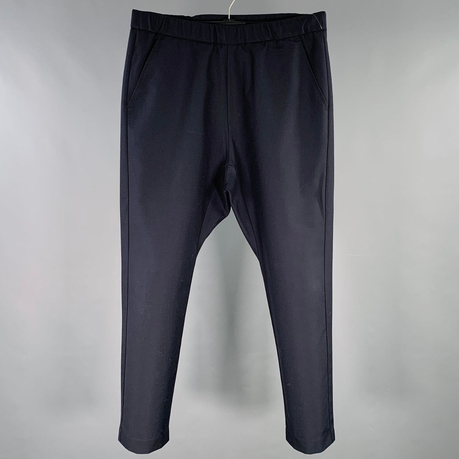 Barena BARENA Size 30 Navy Wool Cotton Drawstring Casual Pants Size US 30 / EU 46 - 1 Thumbnail