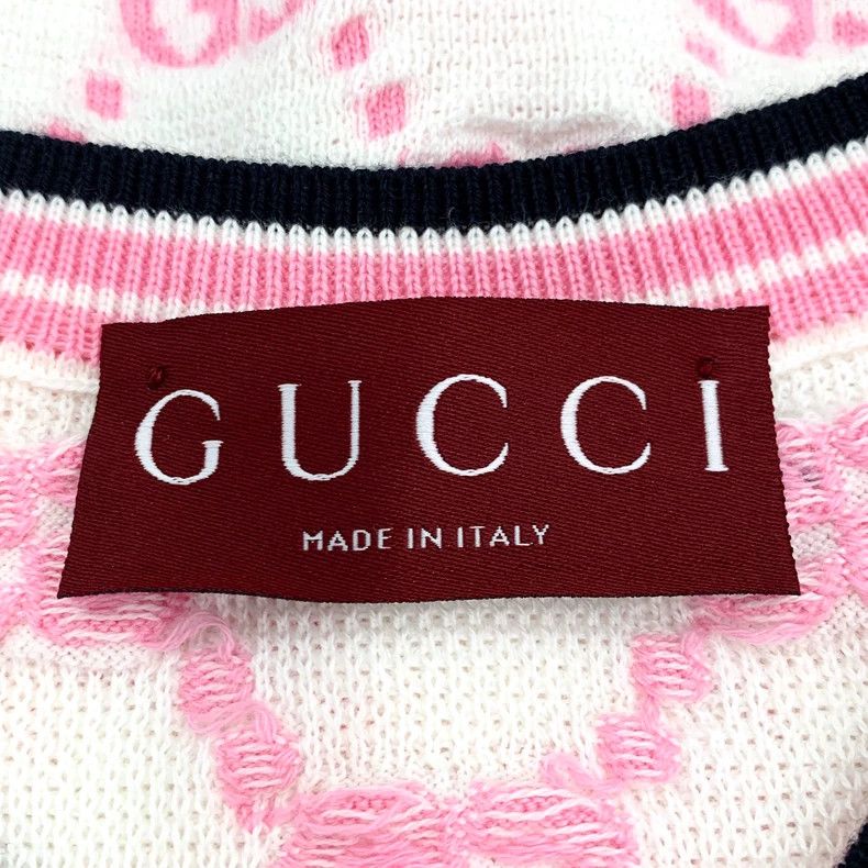 Gucci Gucci 24 new pink and white color matching round-neck cotto Size US XS / EU 42 / 0 - 5 Thumbnail