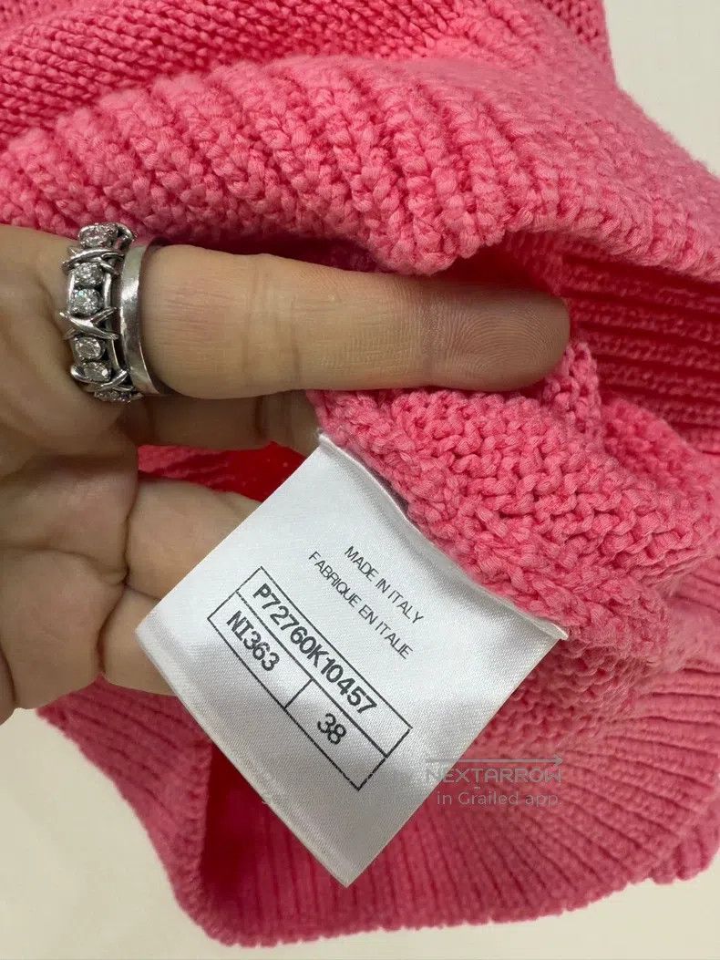 Chanel Chanel 22S Pink Puff Sleeve Knit sweater Size XS / US 0-2 / IT 36-38 - 4 Thumbnail