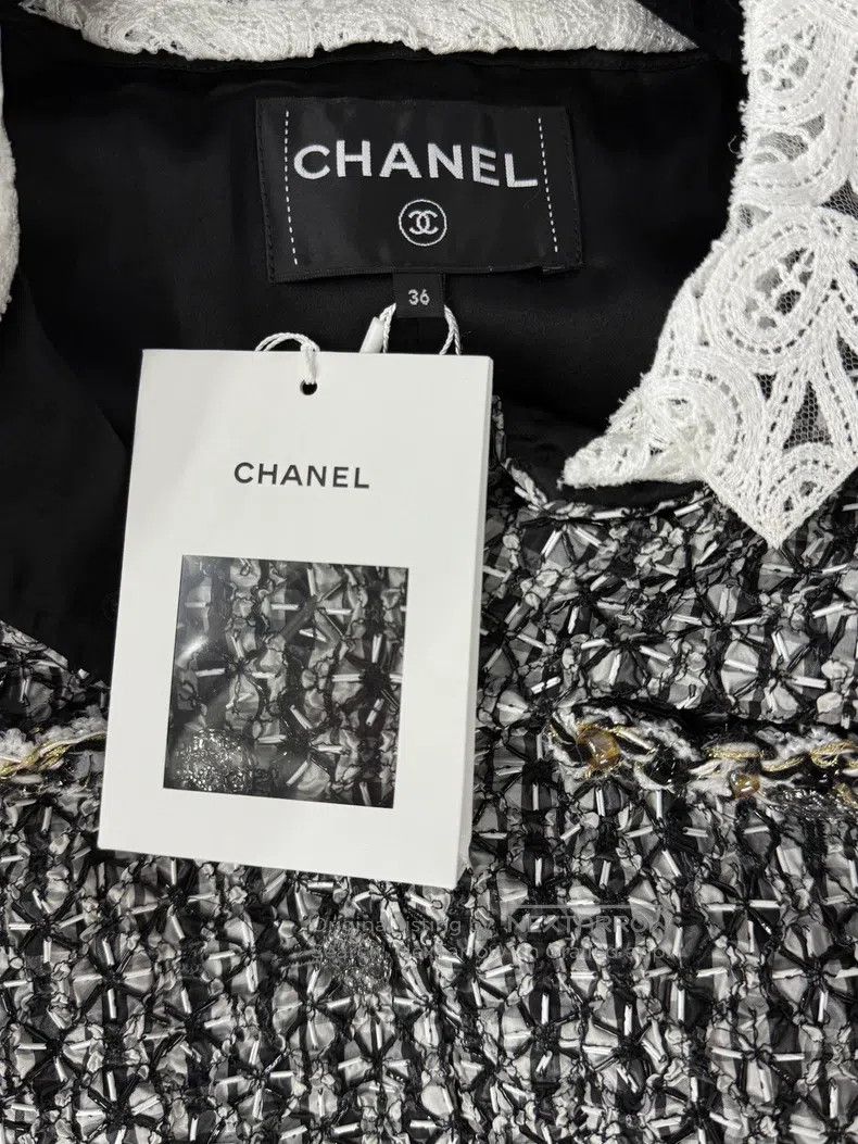 Chanel Chanel Heavy industry beaded two-pocket lace stitching jac Size XS / US 0-2 / IT 36-38 - 5 Thumbnail