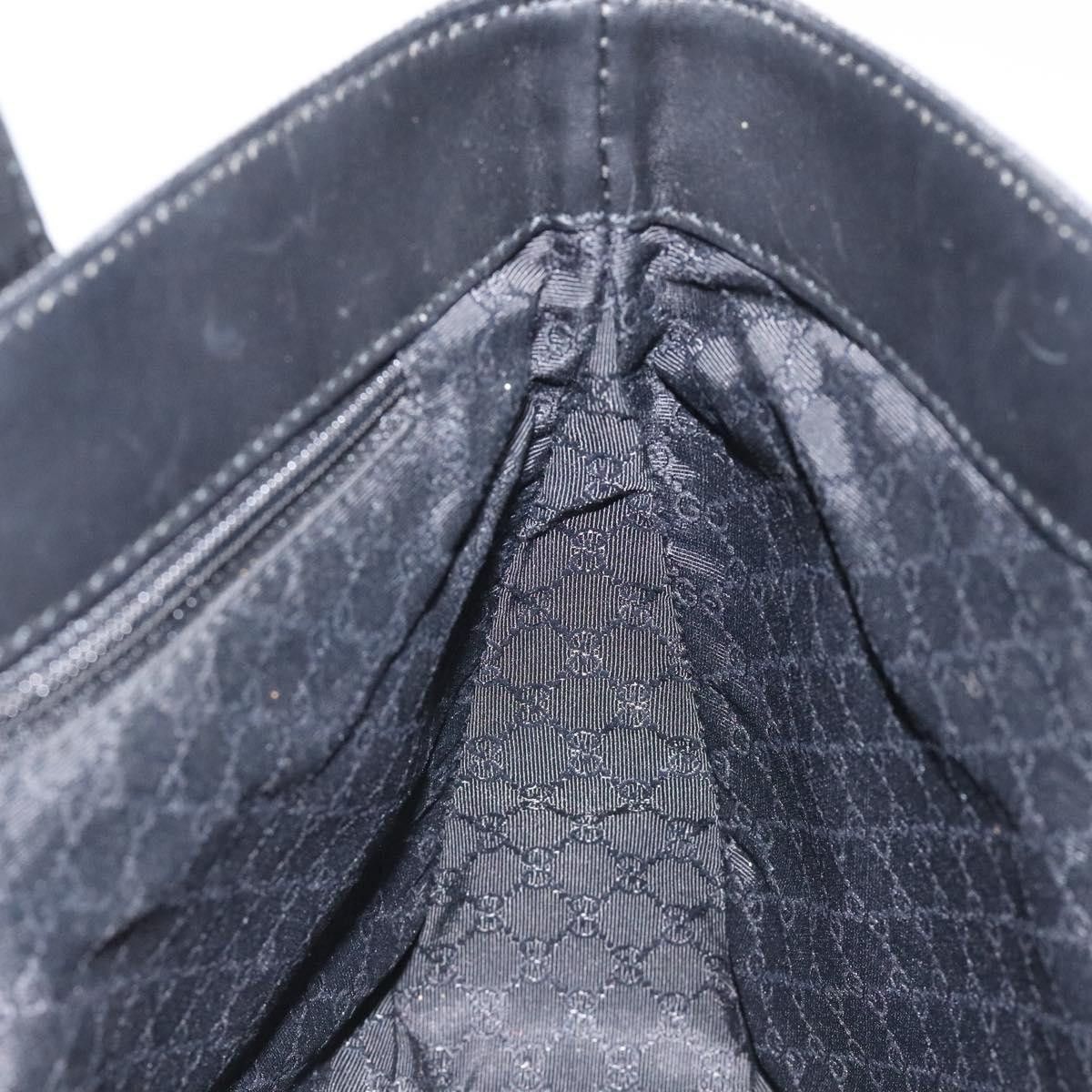 Gucci GUCCI Web Sherry Line Hand Bag Canvas Black Size ONE SIZE - 17 Thumbnail