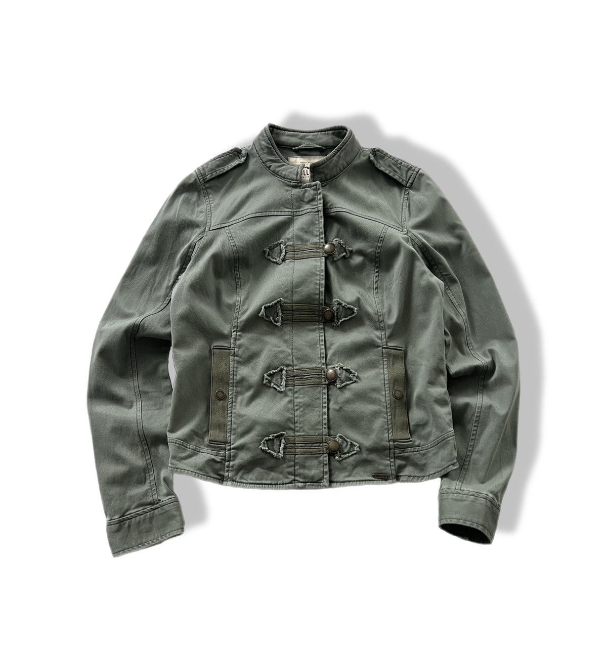 Hollister Hollister Olive Green Stretch Field Jacket Military Style Size M / US 6-8 / IT 42-44 - 1 Thumbnail