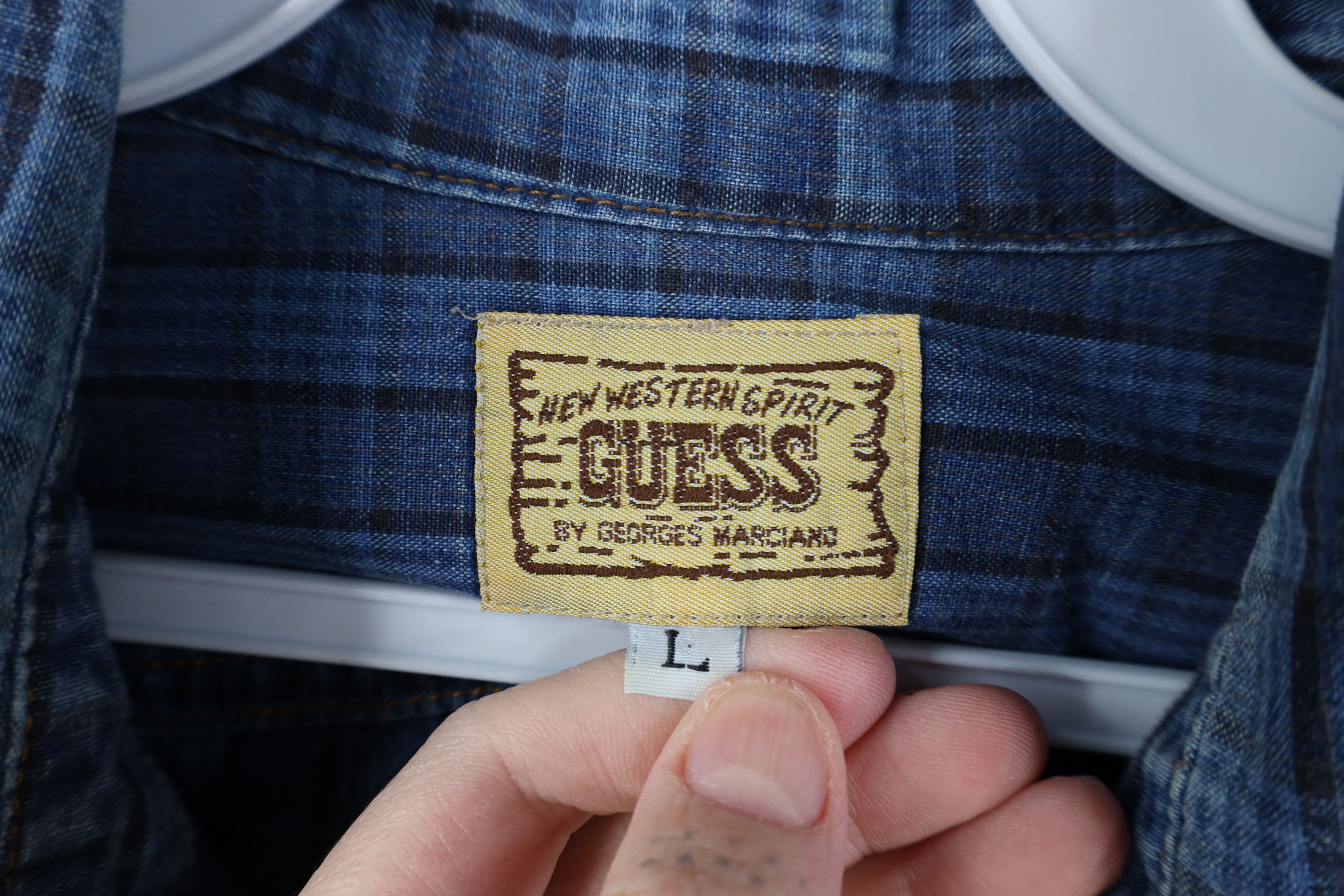 Guess Vintage 90s Guess Spell Western Cowboy Button Shirt Plaid Size US L / EU 52-54 / 3 - 11 Thumbnail