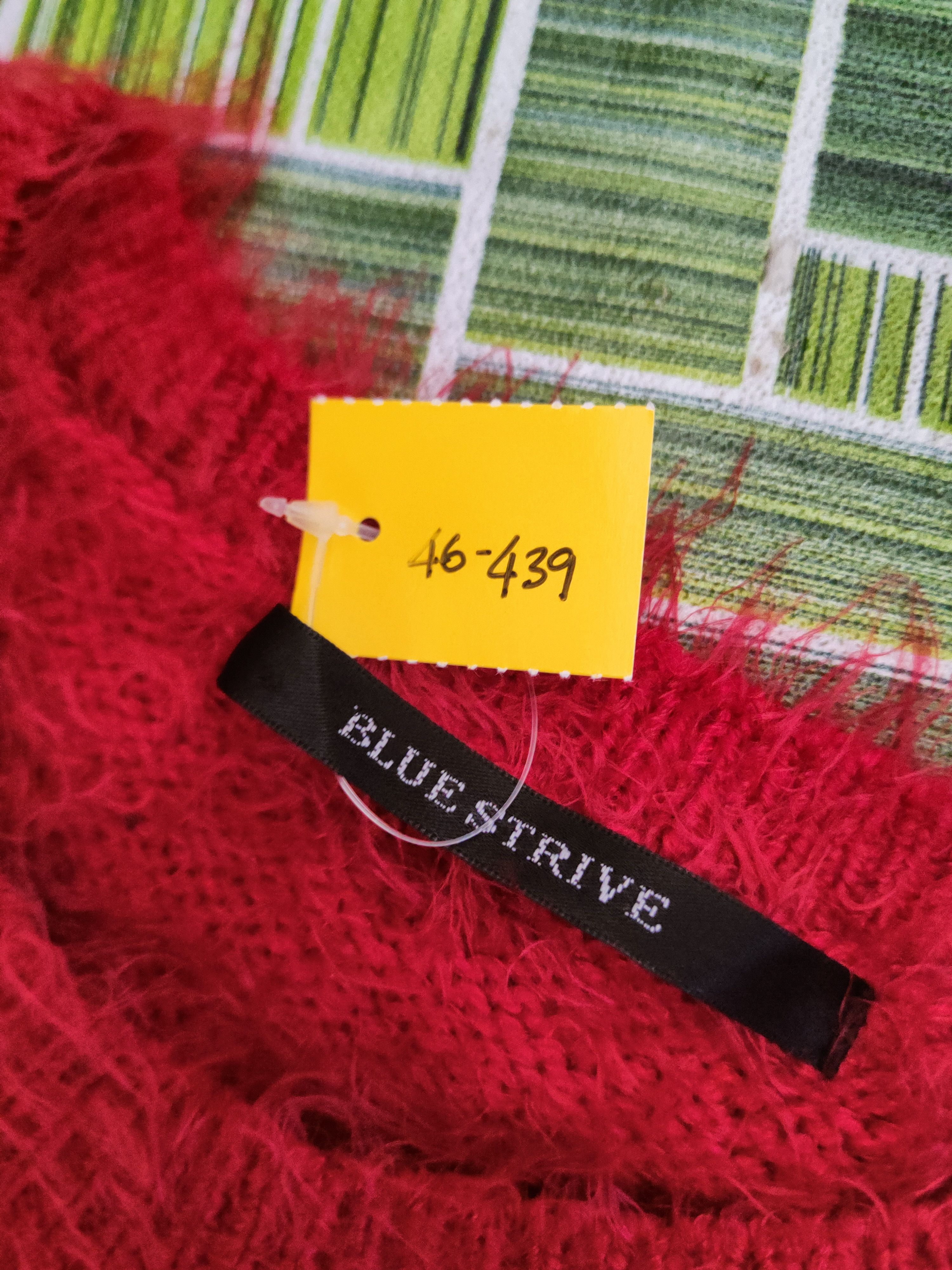 Japanese Brand DL Blue Strive Red Fur Mohair Knitwear #46-439 Size L / US 10 / IT 46 - 12 Thumbnail