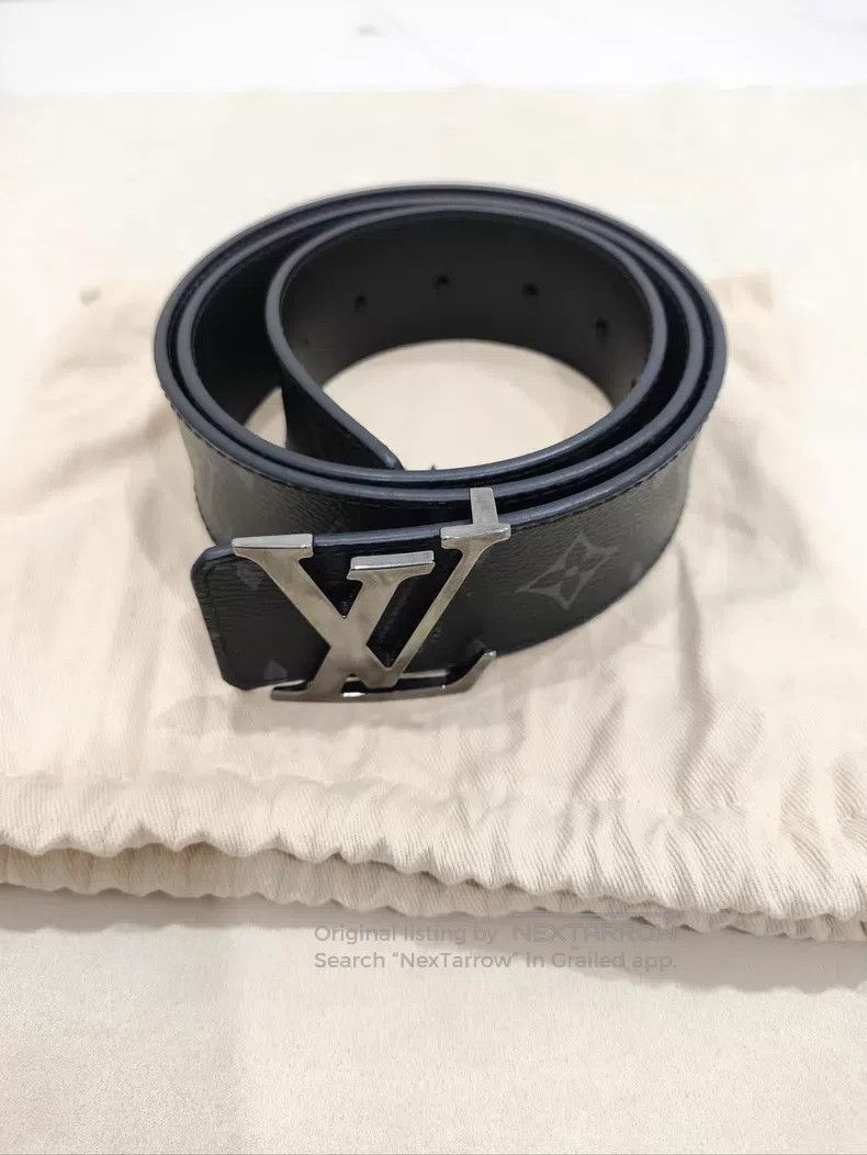 Louis Vuitton Louis Vuitton Black presbyopic leather belt Size ONE SIZE - 1 Thumbnail