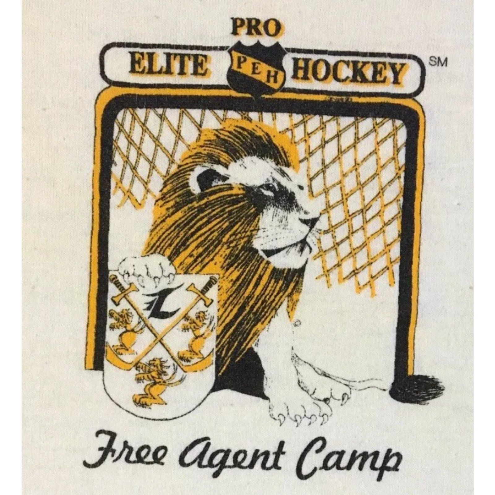 Vintage Vtg 80s Pro Elite Hockey Free Agent Camp Faded Shirt M USA Lion NHL Grunge 90s Size US M / EU 48-50 / 2 - 2 Thumbnail