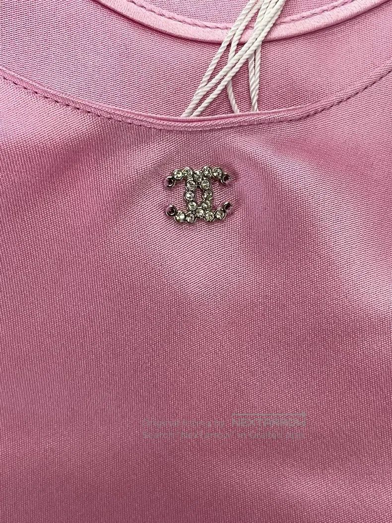 Chanel Chanel 23P Pink Silk Satin Dress. Size US M / EU 48-50 / 2 - 3 Thumbnail