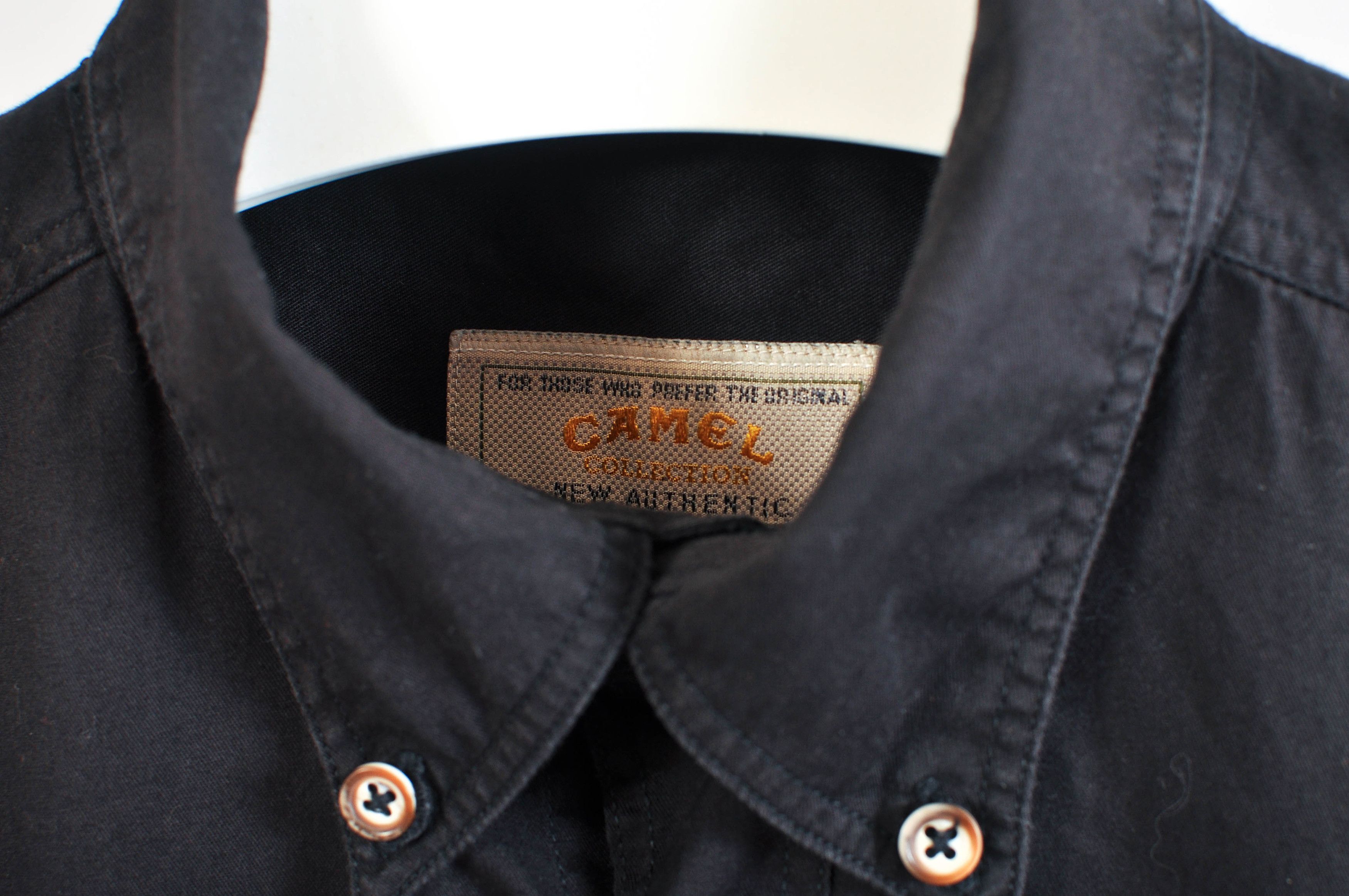 Camel Vintage 90s Camel shirt in black Size US L / EU 52-54 / 3 - 3 Thumbnail
