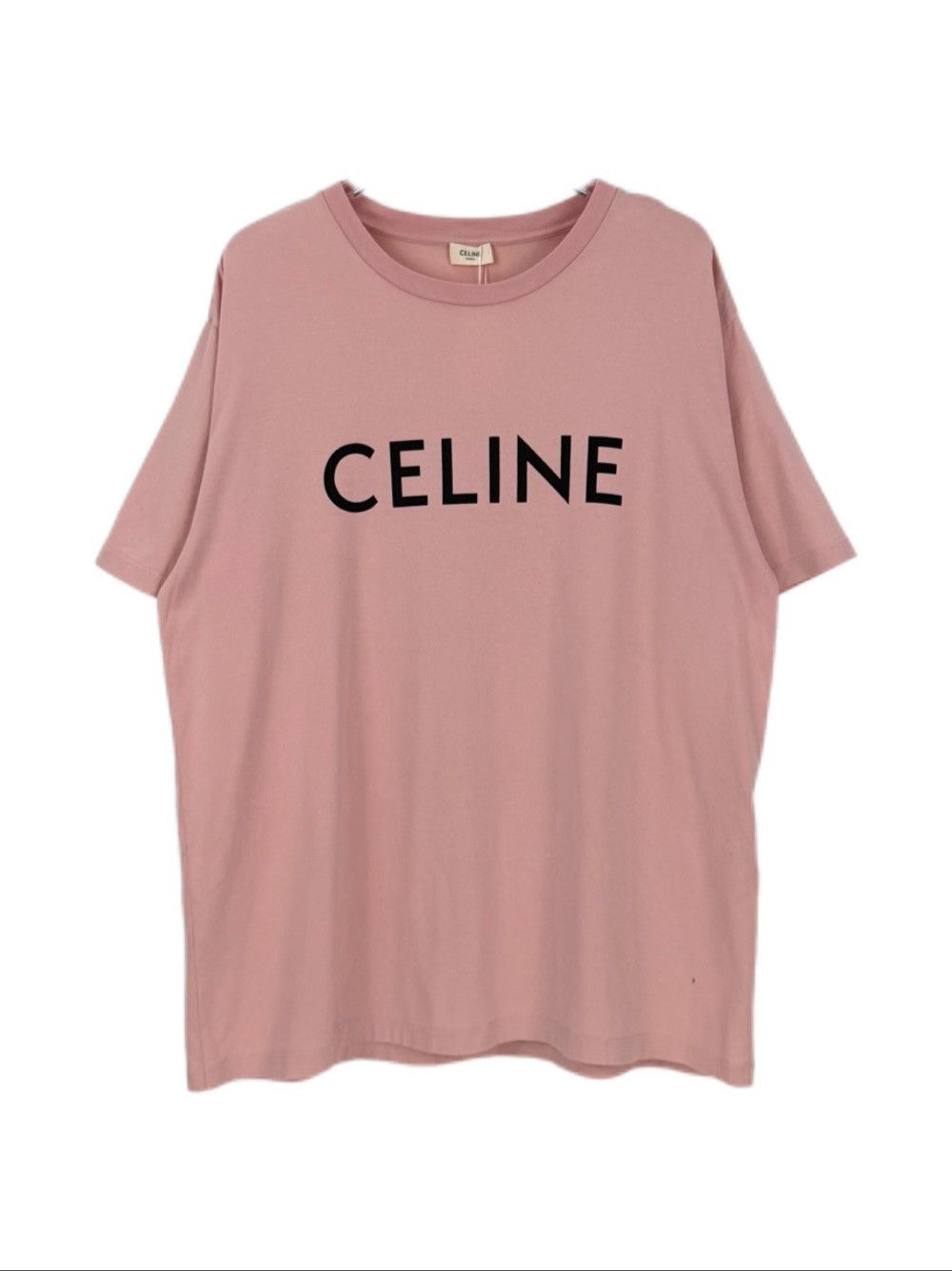 Celine Celine Logo Short Sleeve T-Shirt Pink XL Size US XL / EU 56 / 4 - 1 Thumbnail