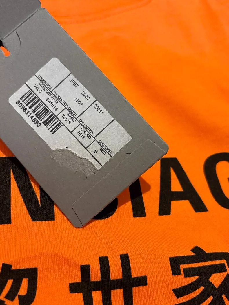 Balenciaga Balenciaga Orange Seven Language short sleeves 2505-Nextarr Size US S / EU 44-46 / 1 - 4 Thumbnail