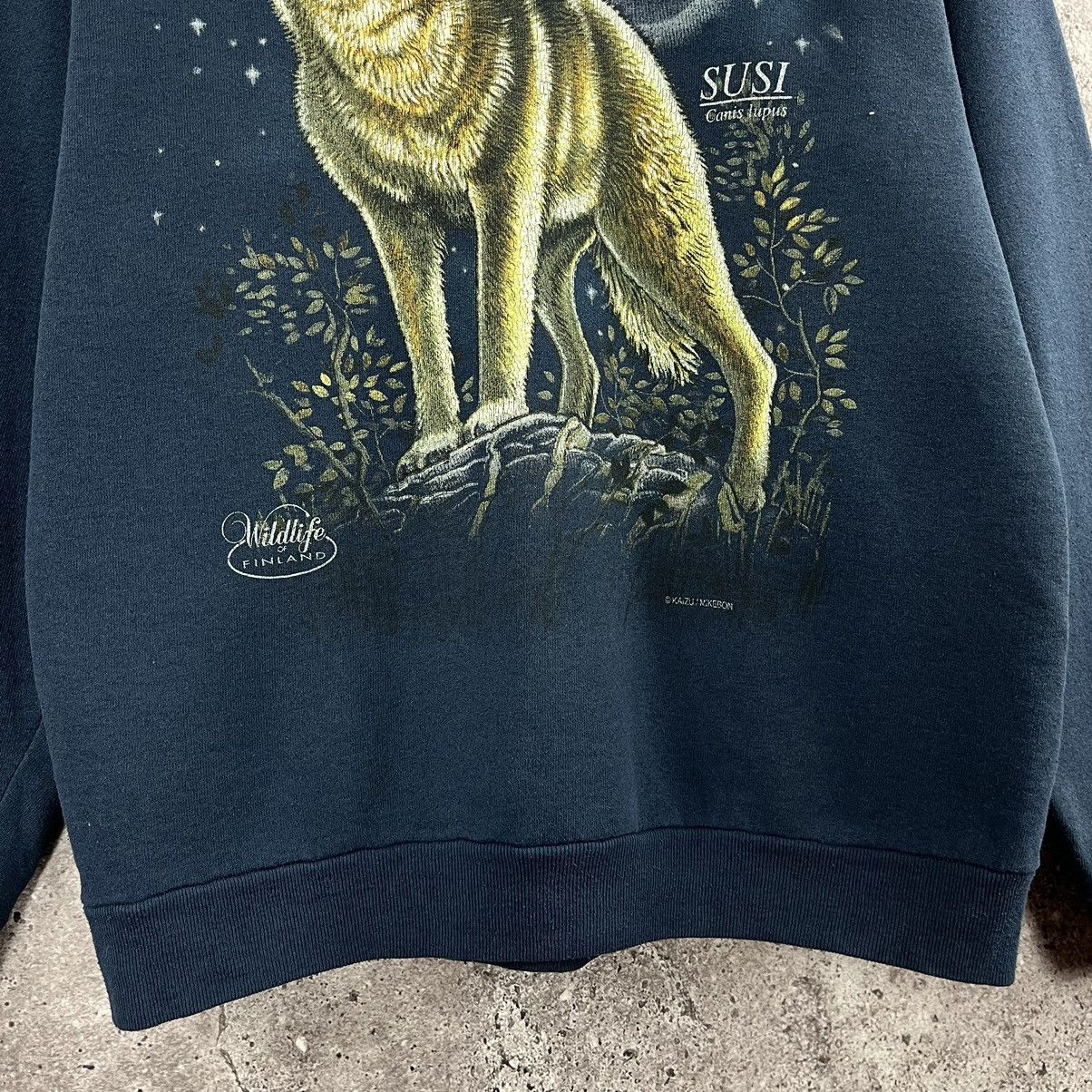 Fruit Of The Loom Screen Stars Vintage Sweatshirt Full Moon Wolf Big Logo Sz M Size US M / EU 48-50 / 2 - 3 Thumbnail