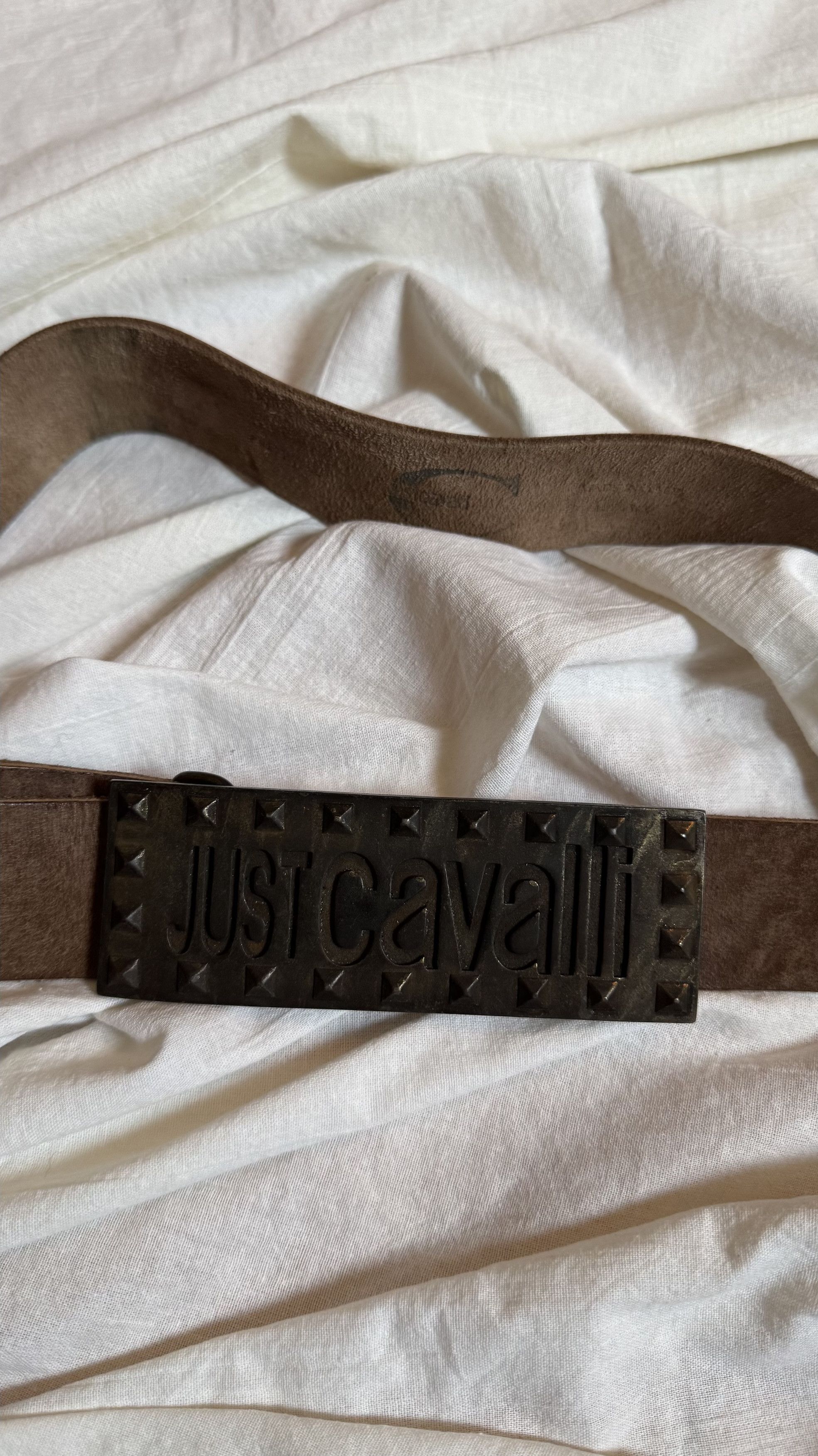 Just Cavalli Just Cavalli Vintage Smooth Leather Studded Belt Size ONE SIZE - 6 Thumbnail