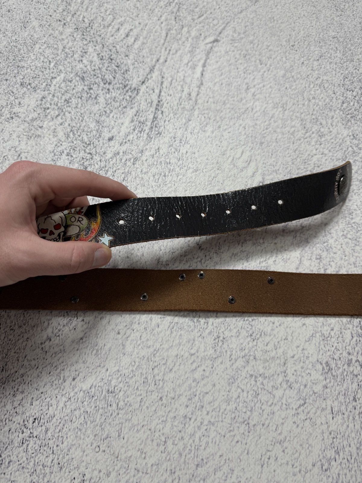 Ed Hardy Vintage Ed Hardy Leather Belt Size ONE SIZE - 8 Thumbnail