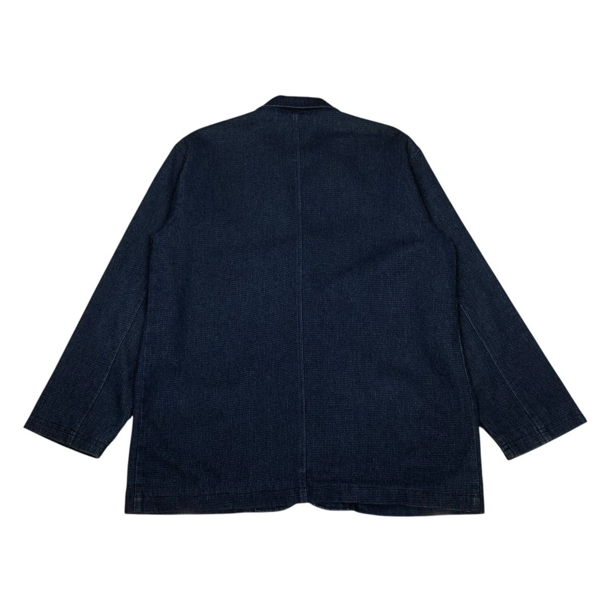 Indigo 🔥VINTAGE DENIM WORKER JACKET INDIGO VIVRECLUB ISSEY MIYAKE Size US L / EU 52-54 / 3 - 2 Thumbnail