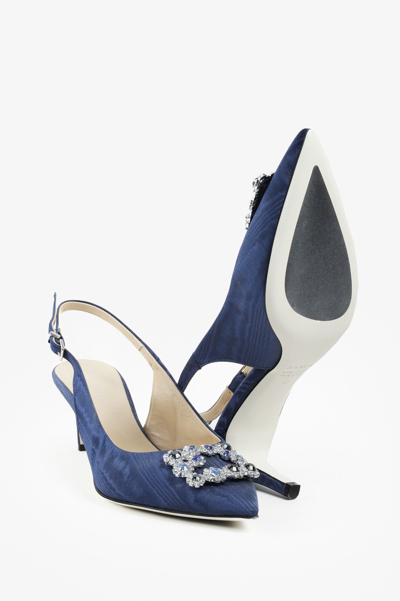 Ron White Ron White Queenie Navy Sling Back Pump Size US 11 / IT 41 - 4 Thumbnail