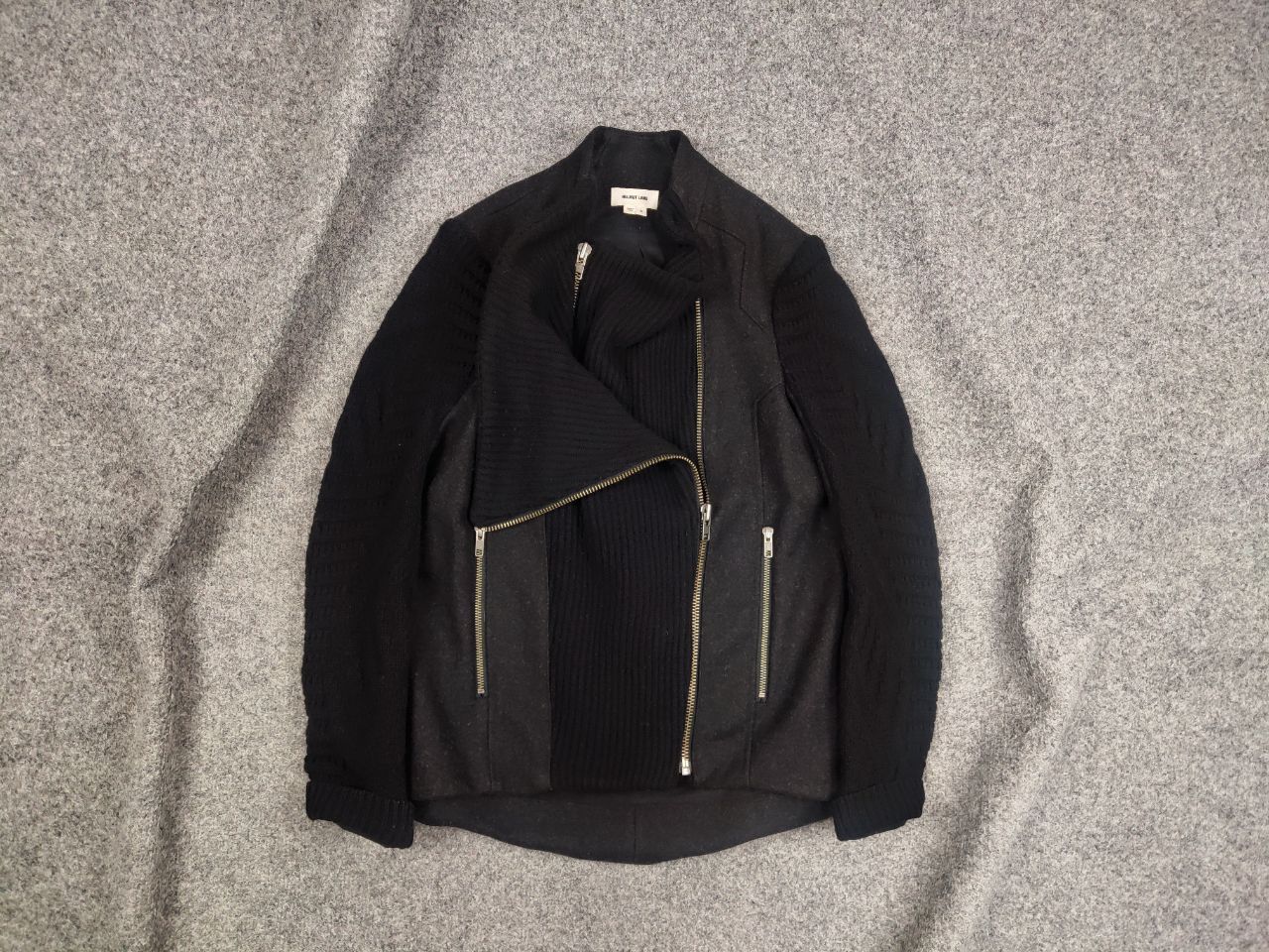 Helmut Lang Helmut Lang Asymmetric combined knit fabric Womens jacket Size S / US 4 / IT 40 - 1 Thumbnail