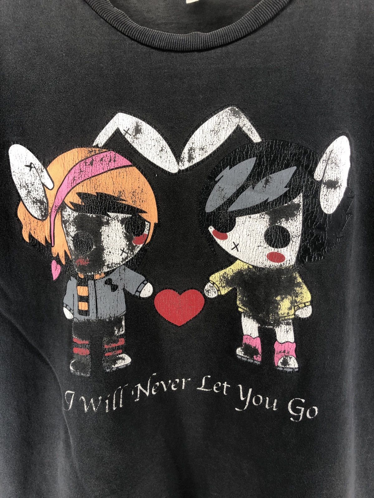 Vintage Vintage Distressed Y2K Emo I Will Never Let You Go Shirt Size S / US 4 / IT 40 - 2 Thumbnail