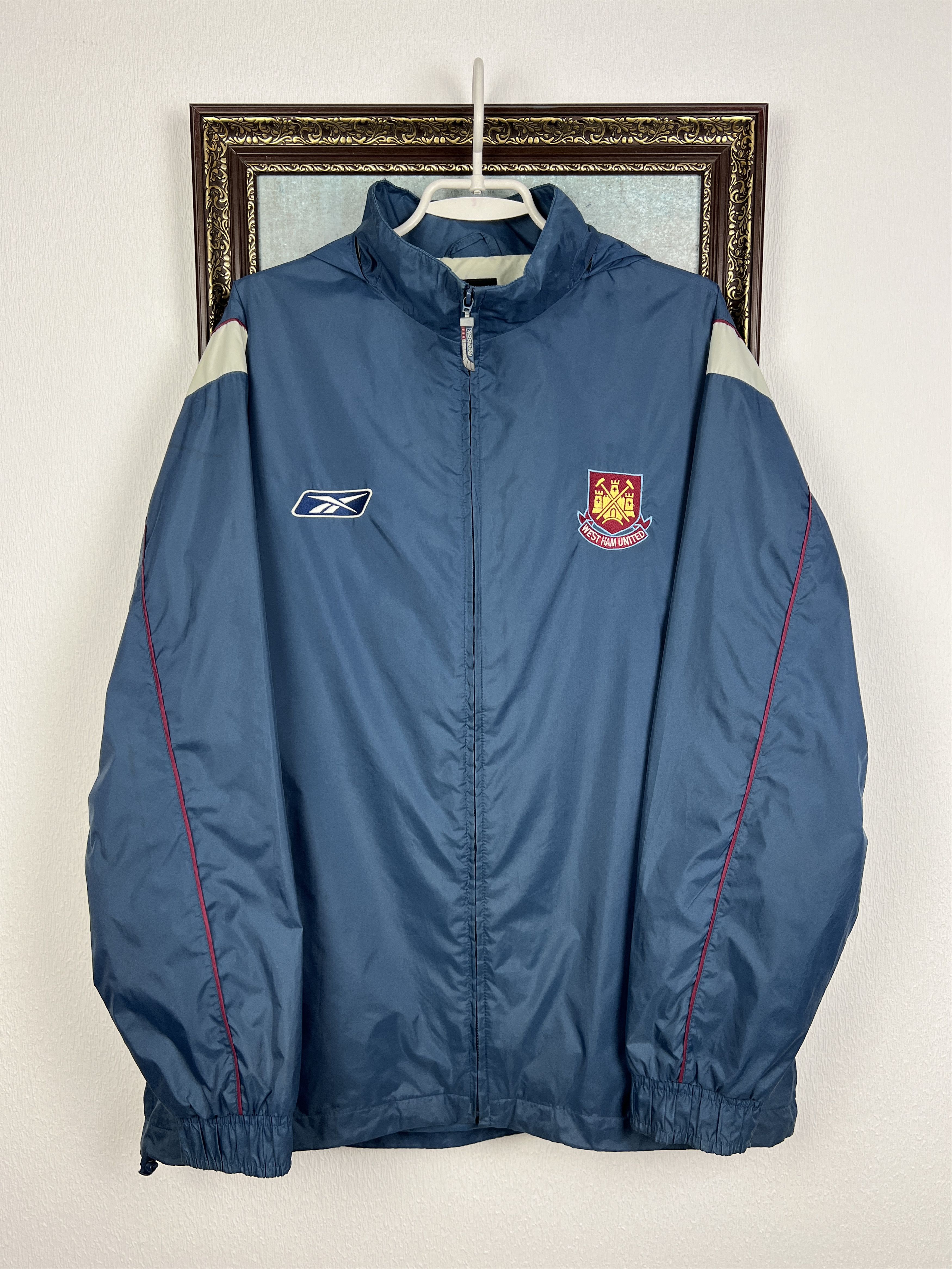 Reebok West Ham United Football Jacket Soccer Track Top Windbreaker Size US XL / EU 56 / 4 - 1 Thumbnail
