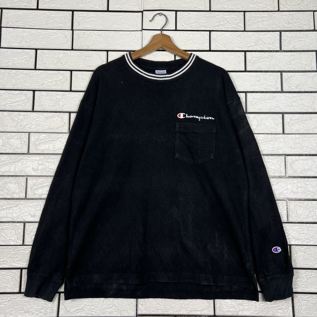Champion CHAMPION Single Pocket Long Sleeve Shirt #4296-C195 Size US M / EU 48-50 / 2 - 1 Thumbnail