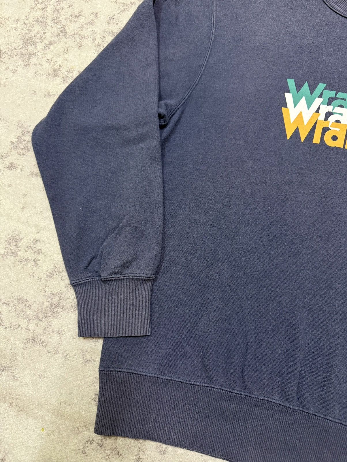 Wrangler Sun faded🔥Vintage Wrangler Biglogo Crewneck Sweatshirt Size US M / EU 48-50 / 2 - 4 Thumbnail