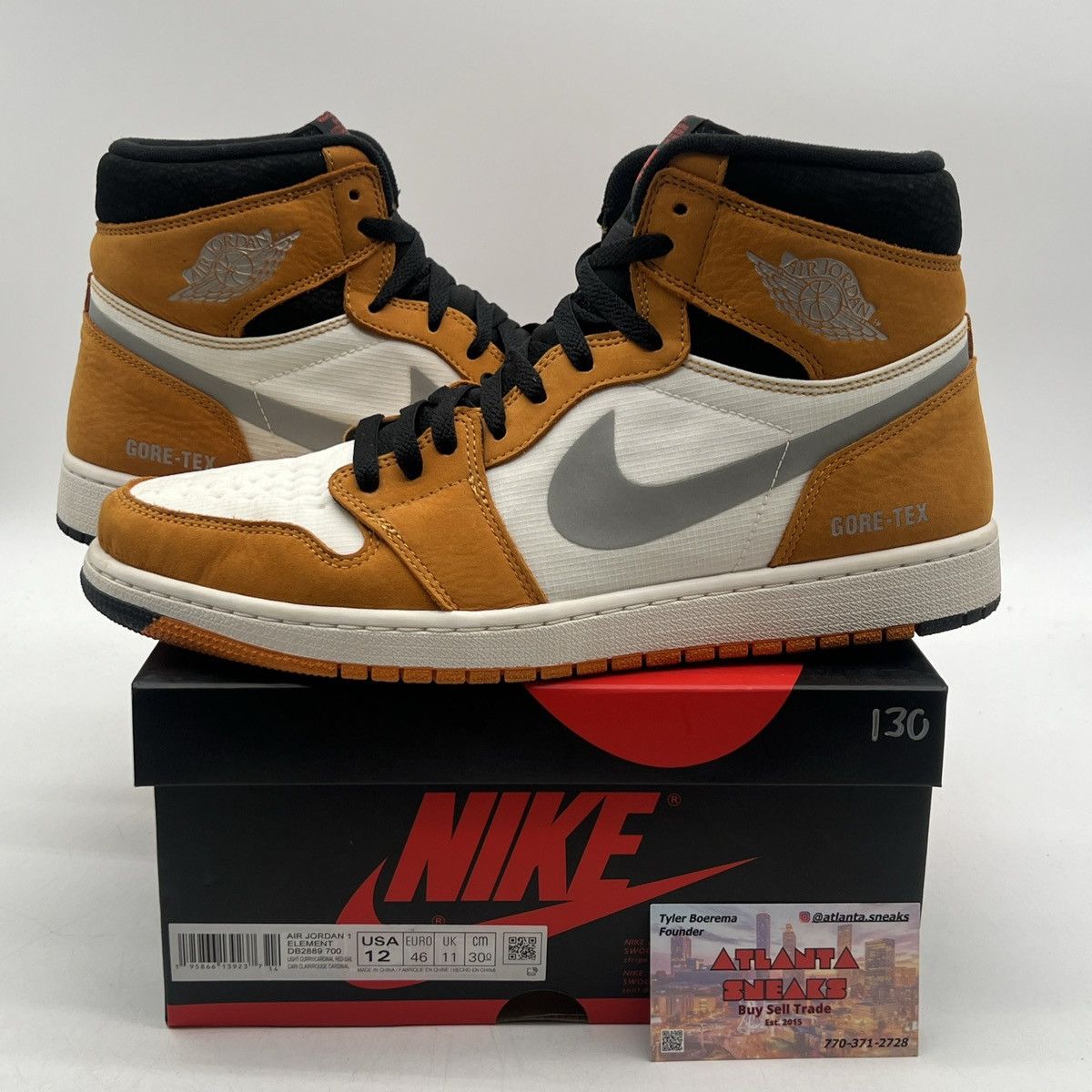 Jordan Brand Air Jordan 1 high element gore Tex light curry Size US 12 / EU 45 - 1 Thumbnail