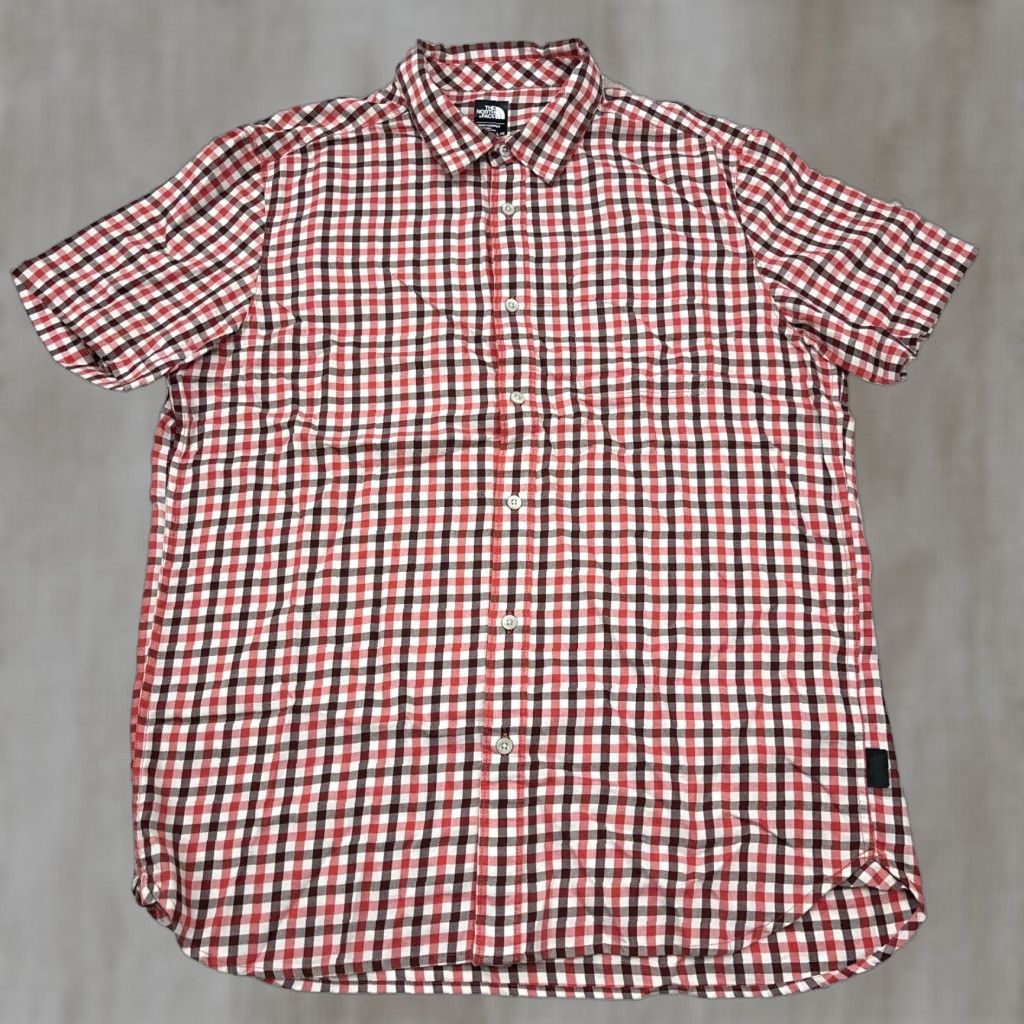 The North Face The North Face Shirt Men Large Pin Plaid Button Up Hiking Salmon Check Outdoor Adult Size US L / EU 52-54 / 3 - 1 Thumbnail