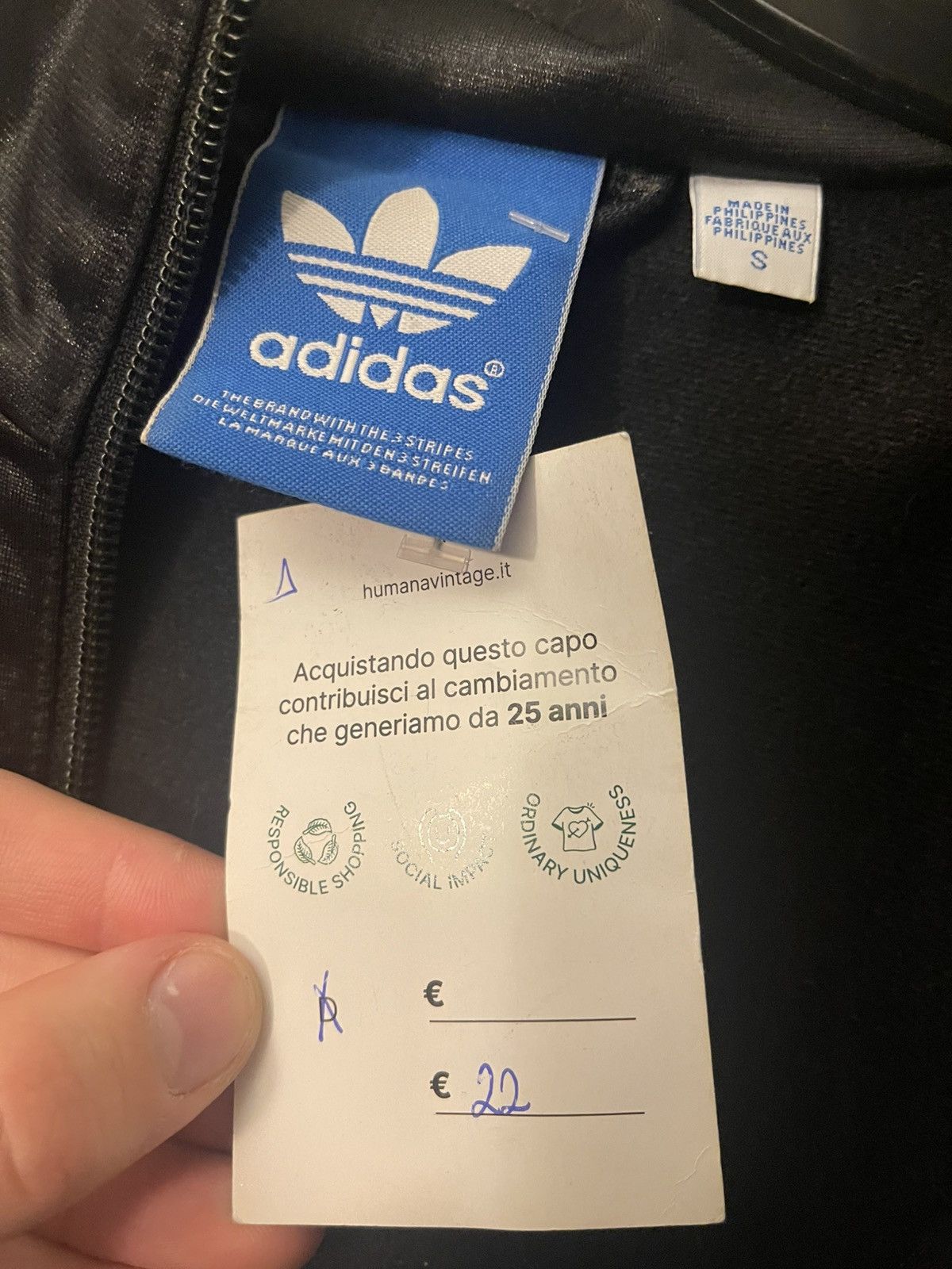 Adidas Adidas Chile 62 Faux Leather Track Jacket Black Red Size S Size US S / EU 44-46 / 1 - 4 Thumbnail