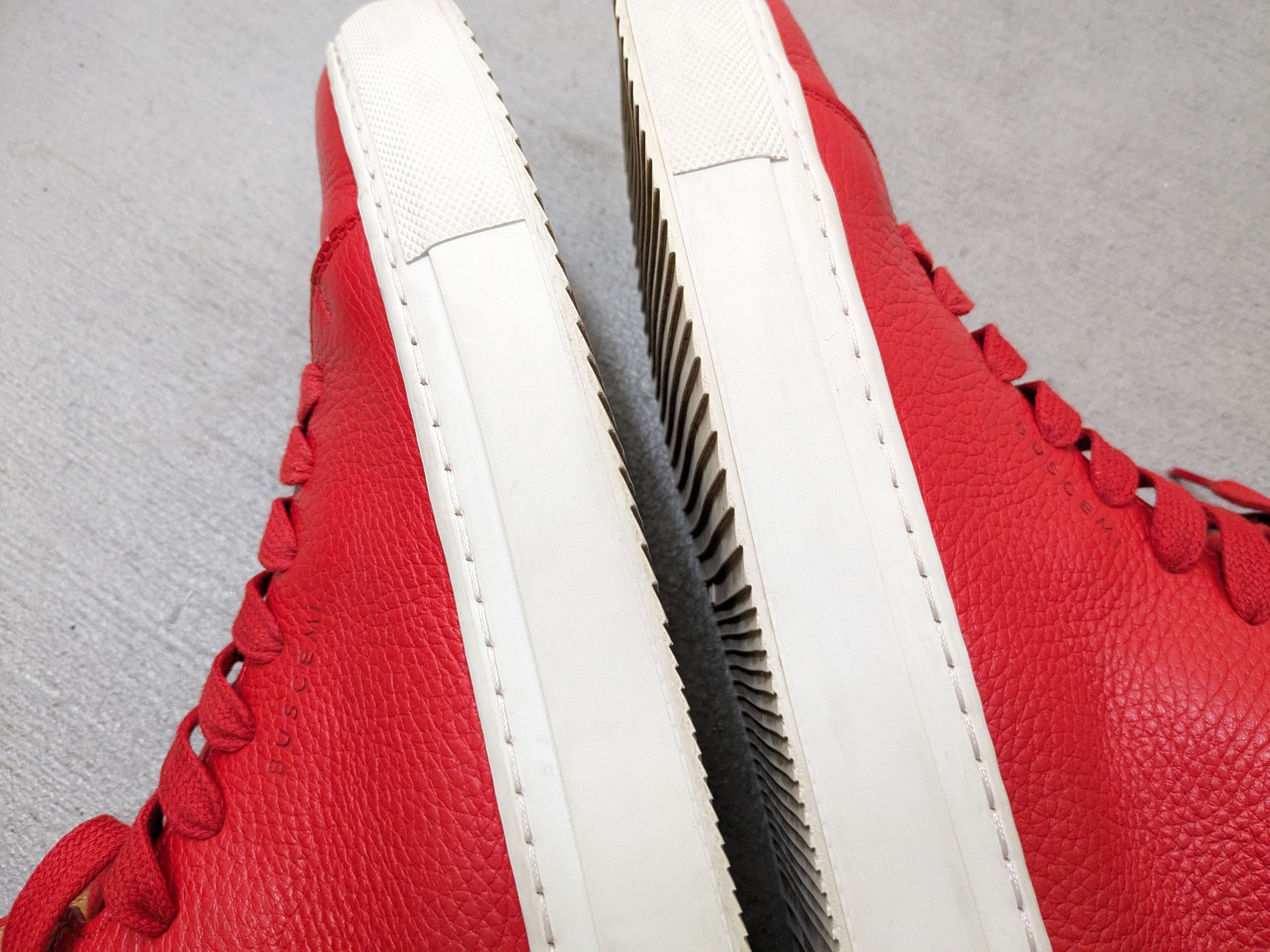 Buscemi Buscemi 100 MM Red Leather Italy Size 12 45 Sneakers Gold Size US 12 / EU 45 - 6 Thumbnail