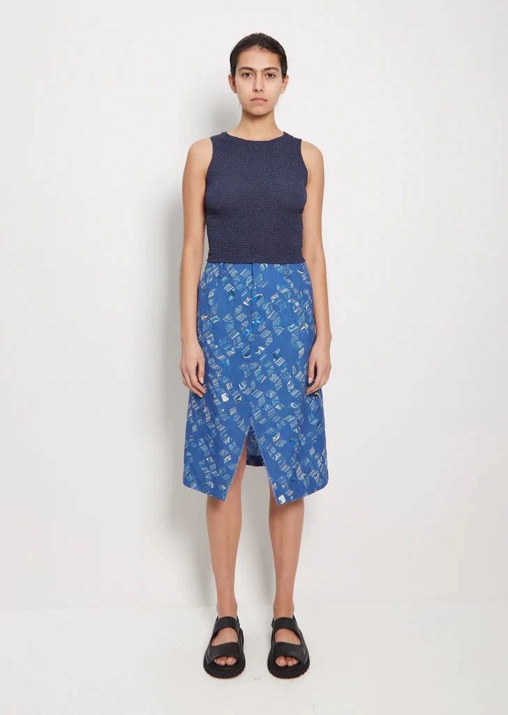 Blue Blue Japan BLUE BLUE JAPAN Indigo Marble Print S Skirt Size 26" / US 2 / IT 38 - 7 Thumbnail