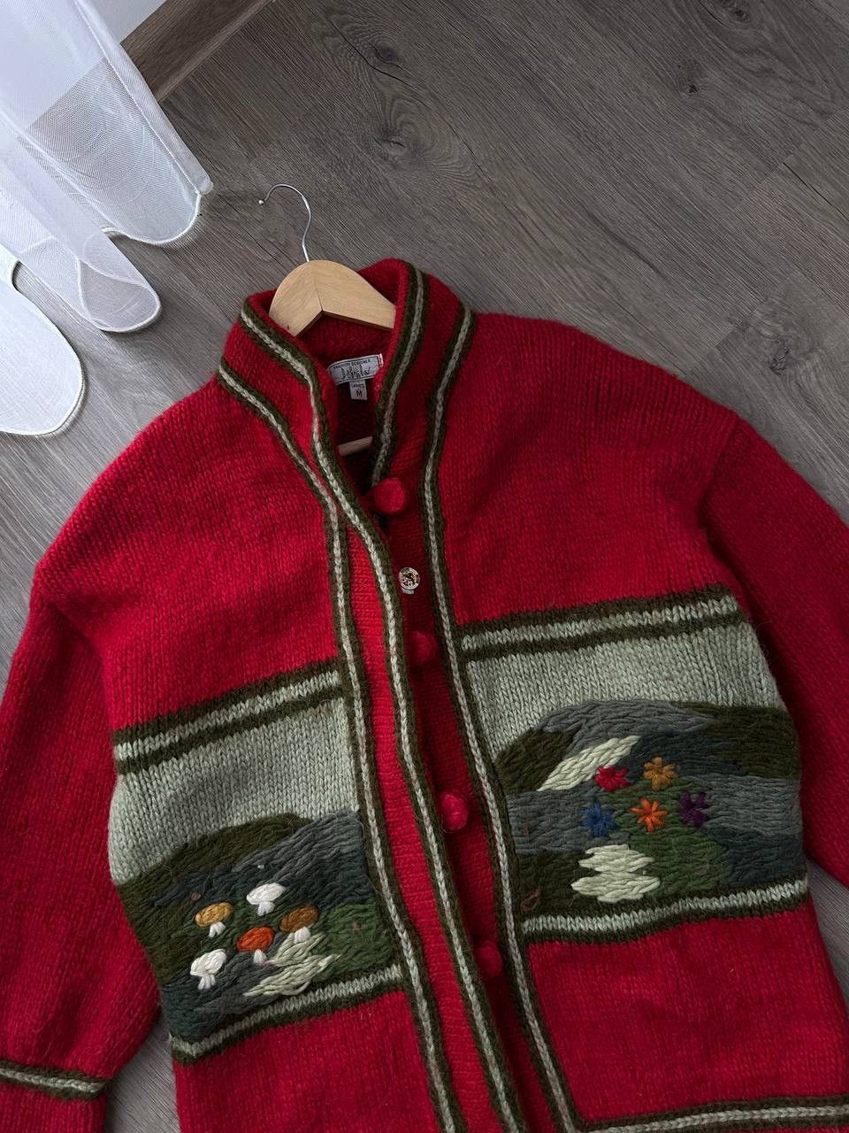 Japanese Brand × Vintage Vintage Dobsina Hand Knitted Icelandic Wool Cardigan Size US M / EU 48-50 / 2 - 13 Thumbnail