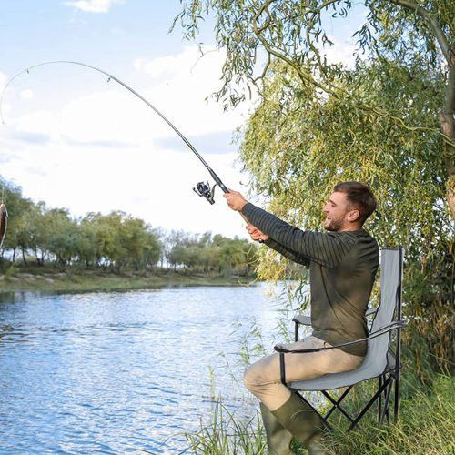Designer × Homemade YSSOA Portable Folding Grey Camping Chair, Large Size US L / EU 52-54 / 3 - 5 Thumbnail