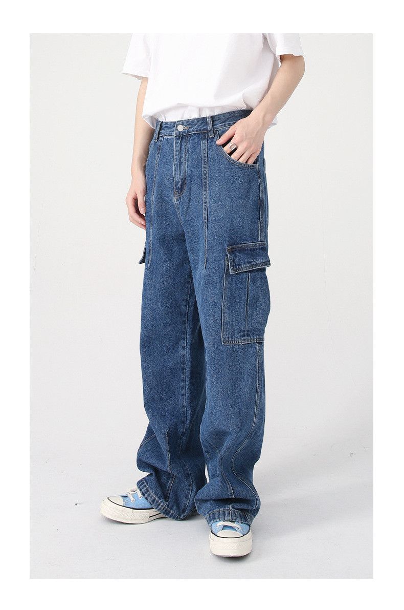 Japanese Brand × Jean Vintage Washed Loose Casual Work Jeans Size US 32 / EU 48 - 1 Thumbnail