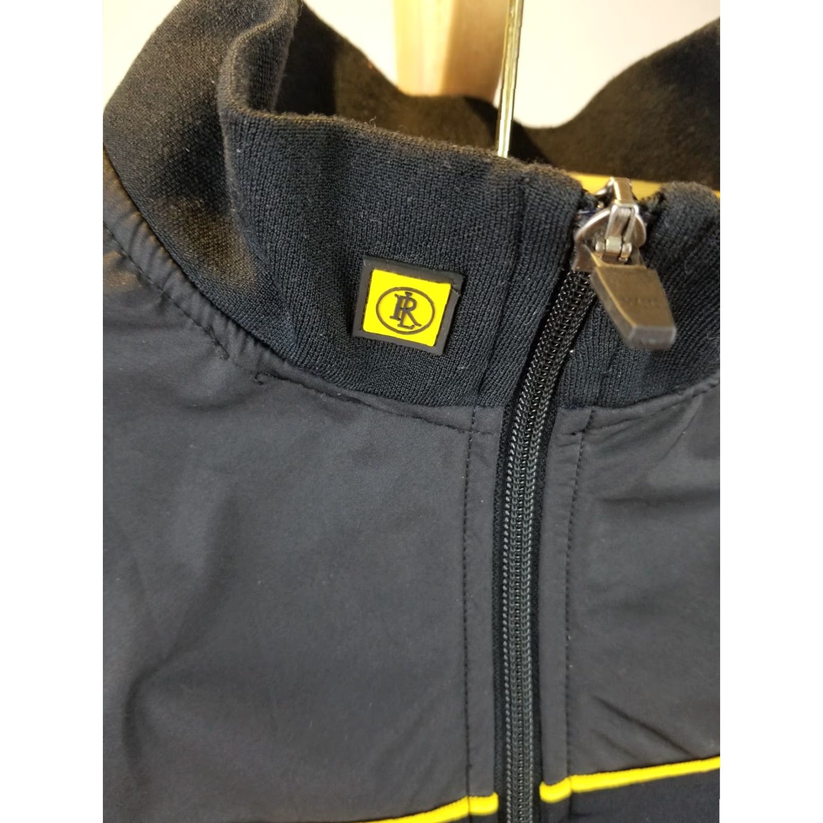 Ralph Lauren VINTAGE Polo Sport TRACK JACKET Ralph Lauren Men Black SZ Large Jacket Hooded Zip Cross Chest 23in Neck to Cuff 31in Top to Bottom 26in Size US L / EU 52-54 / 3 - 2 Thumbnail