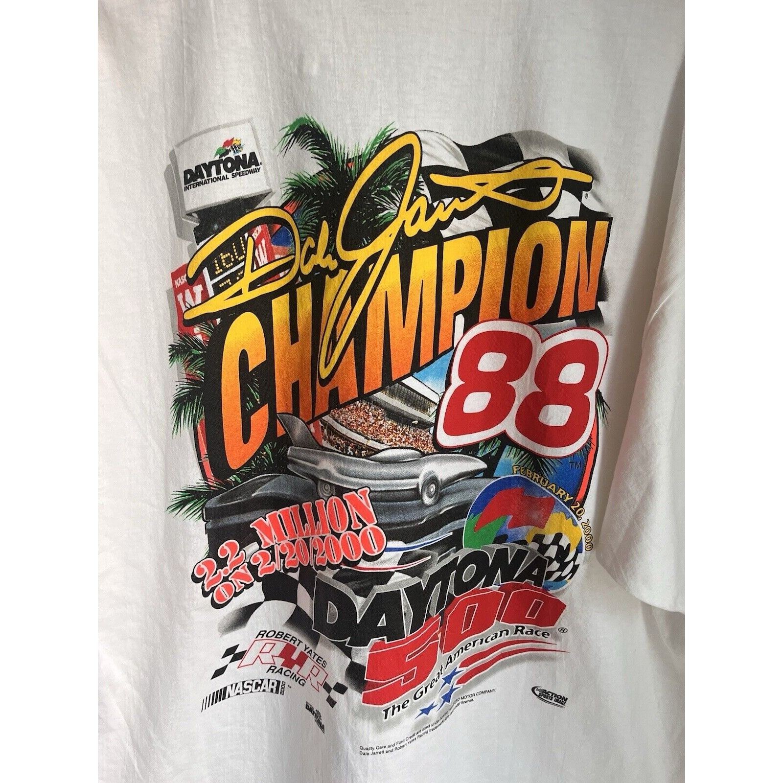 NASCAR NEW VINTAGE NASCAR RACING ROBERT YATES #88 DAYTONA 500 SHIRT Size US XL / EU 56 / 4 - 5 Thumbnail