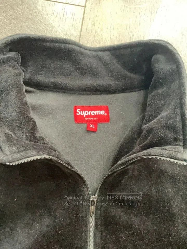 Supreme Supreme Velvet High Neck Black Red Hoodie. Size US XL / EU 56 / 4 - 4 Thumbnail