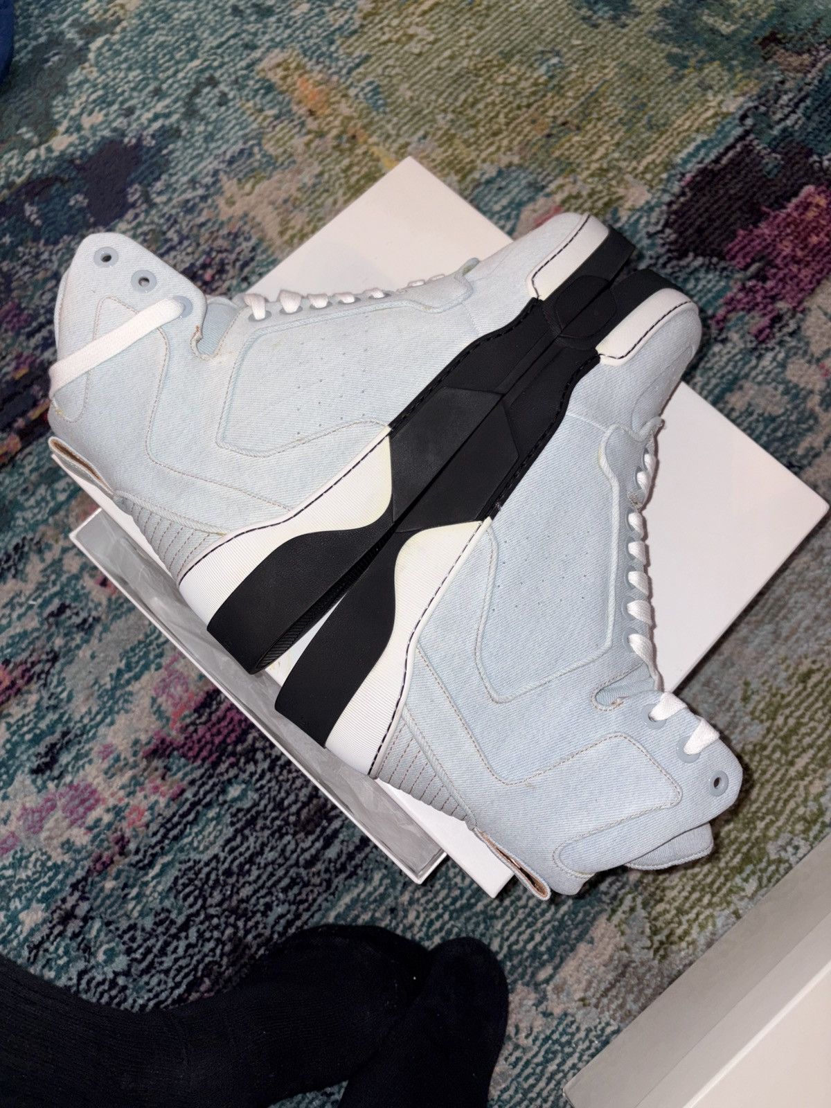 Givenchy 2016 DS GIVENCHY DENIM TYSON SNEAKERS Size US 13 / EU 46 - 5 Thumbnail