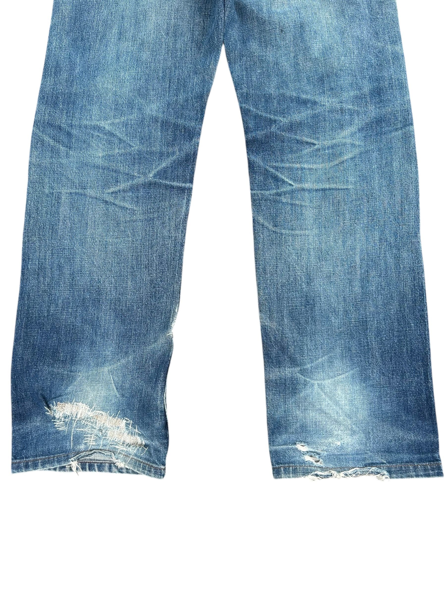 Japanese Brand × Kapital × Vintage THRASHED Vintage Levi's big E Reconstructed Repair Denim Size US 33 - 13 Thumbnail