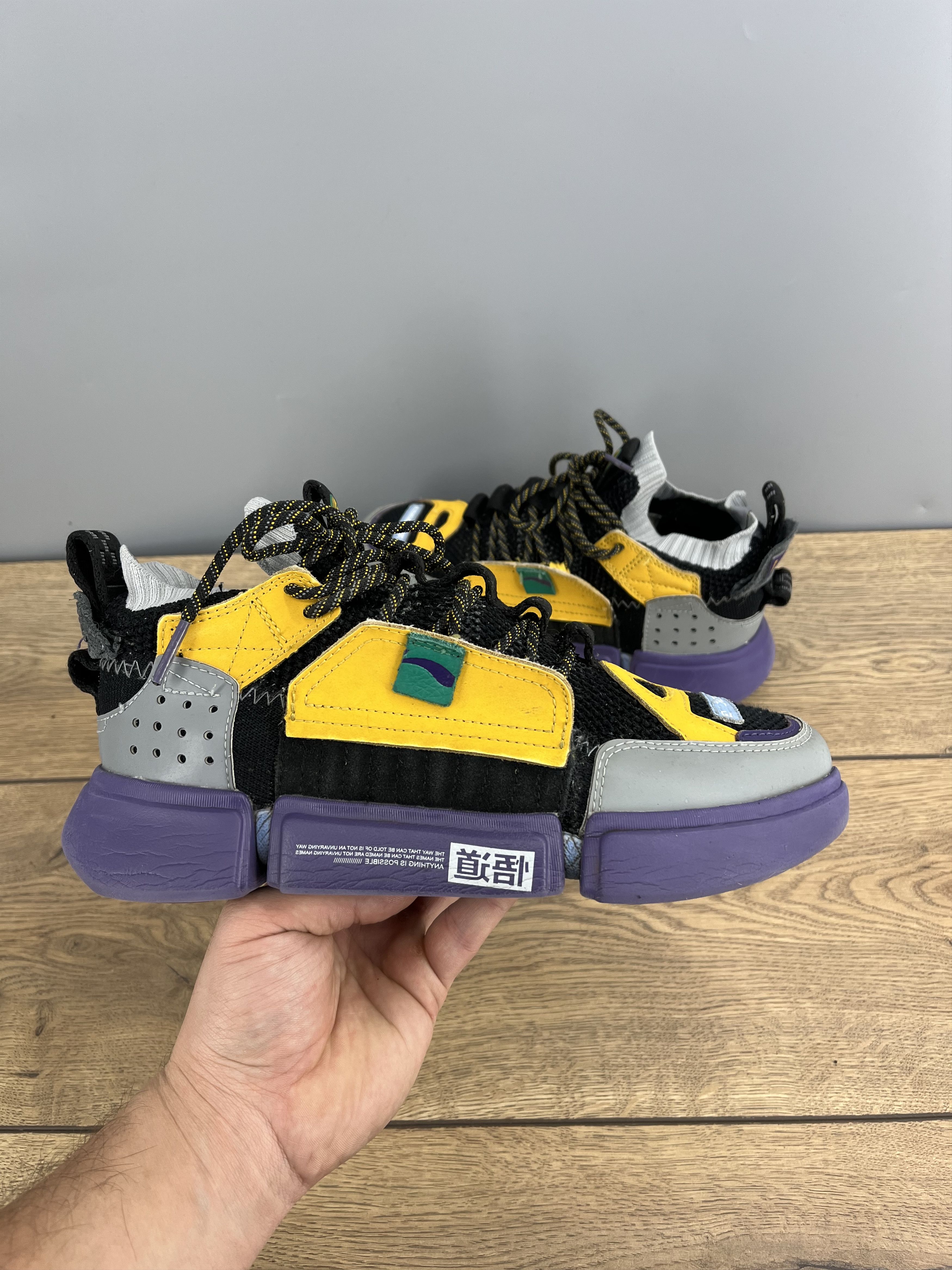 Li-Ning Li-Ning Essence Chunky Sneakers EU 39.5 Black Yellow Purple Size US 7 / EU 40 - 2 Thumbnail