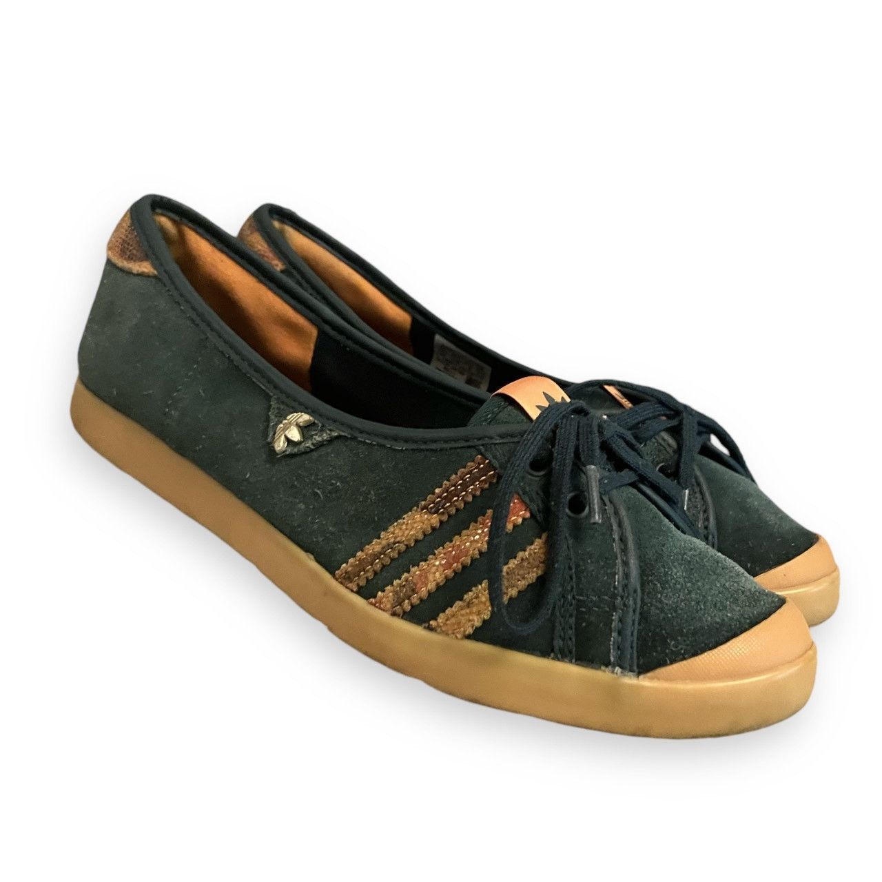 Adidas × Japanese Brand × Vintage Adidas Adria 90s Vintage Iconic leather green ballet flats Size US 5.5 / IT 35.5 - 3 Thumbnail