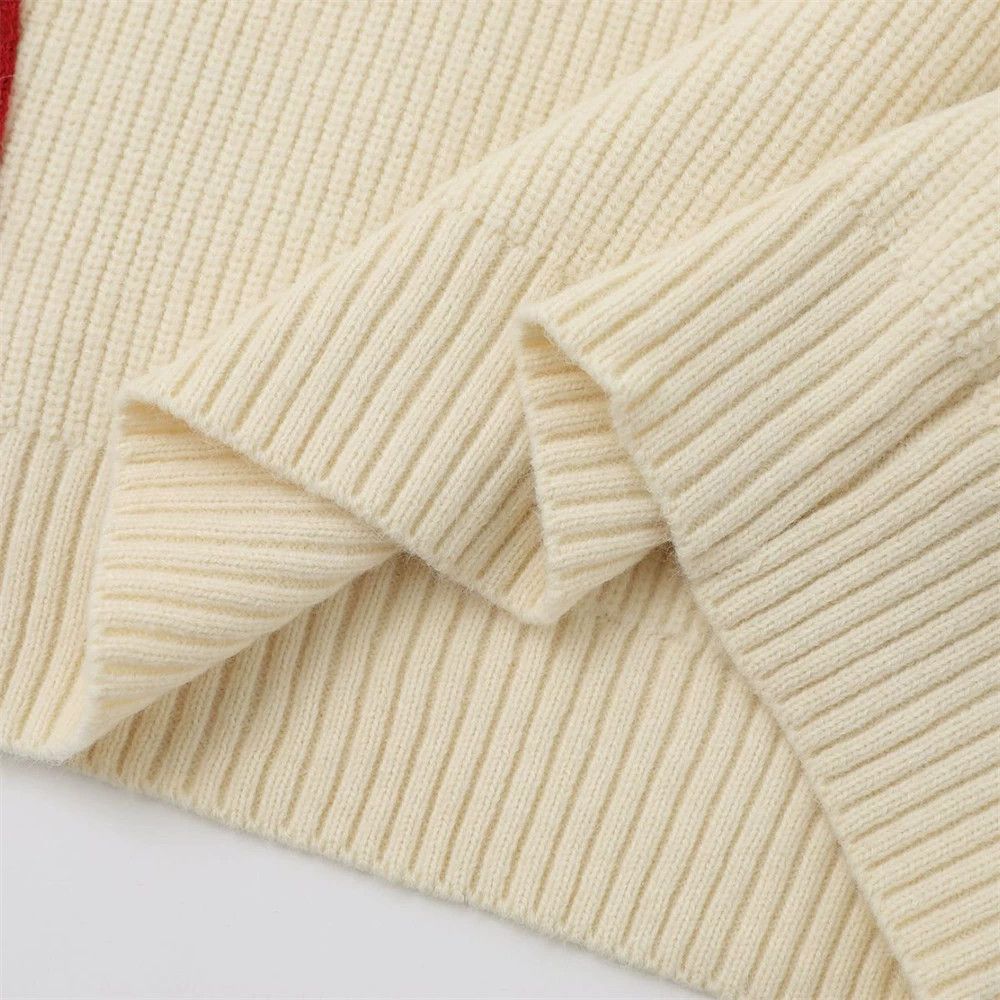 Vintage Men's loose embroidered letter line casual sweater Size US M / EU 48-50 / 2 - 5 Thumbnail